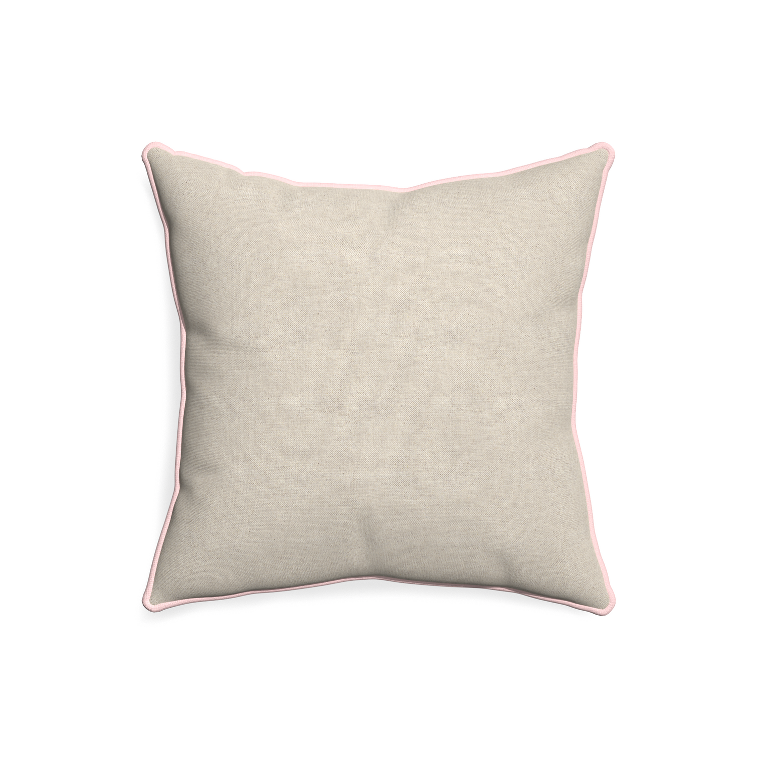 20-square oat custom light brownpillow with petal piping on white background