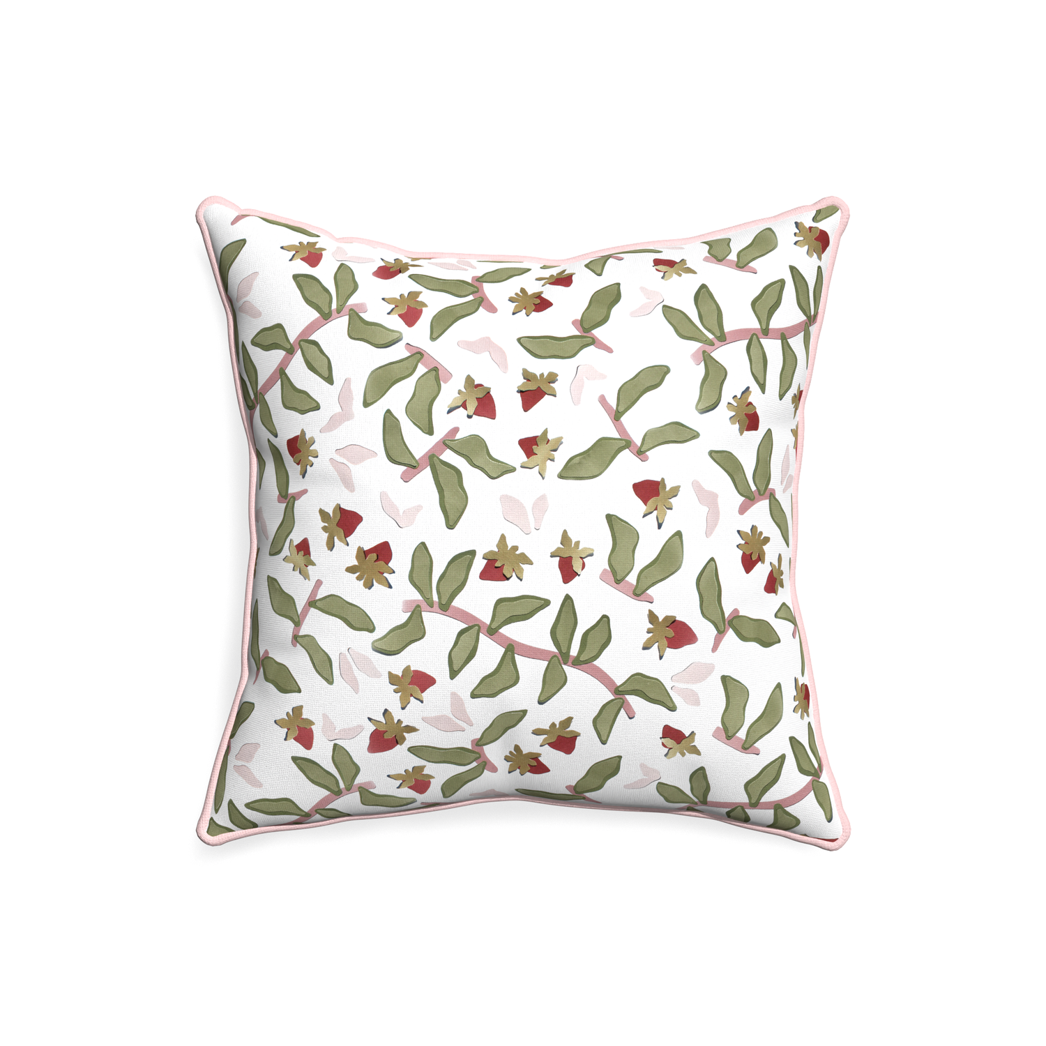 20-square nellie custom pillow with petal piping on white background