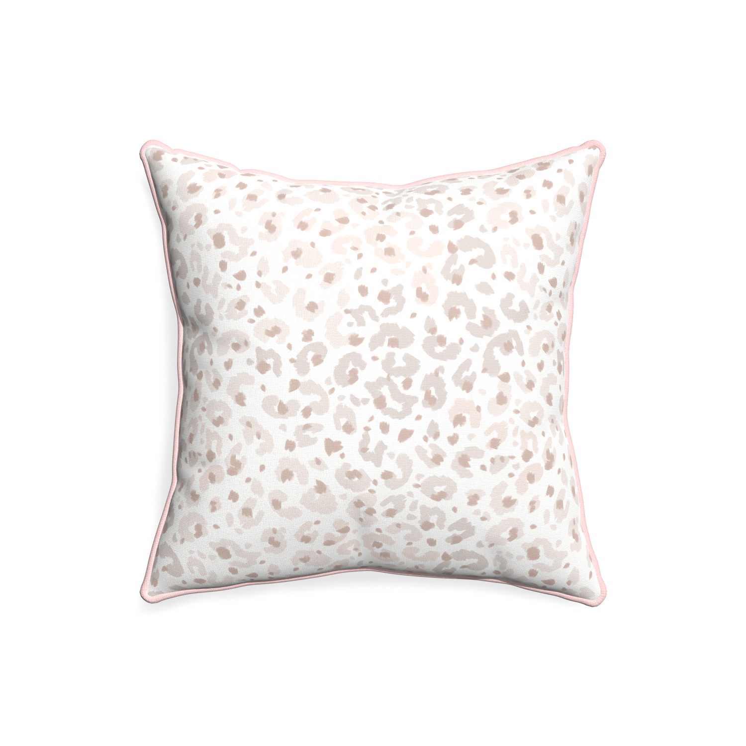 20-square rosie custom pillow with petal piping on white background
