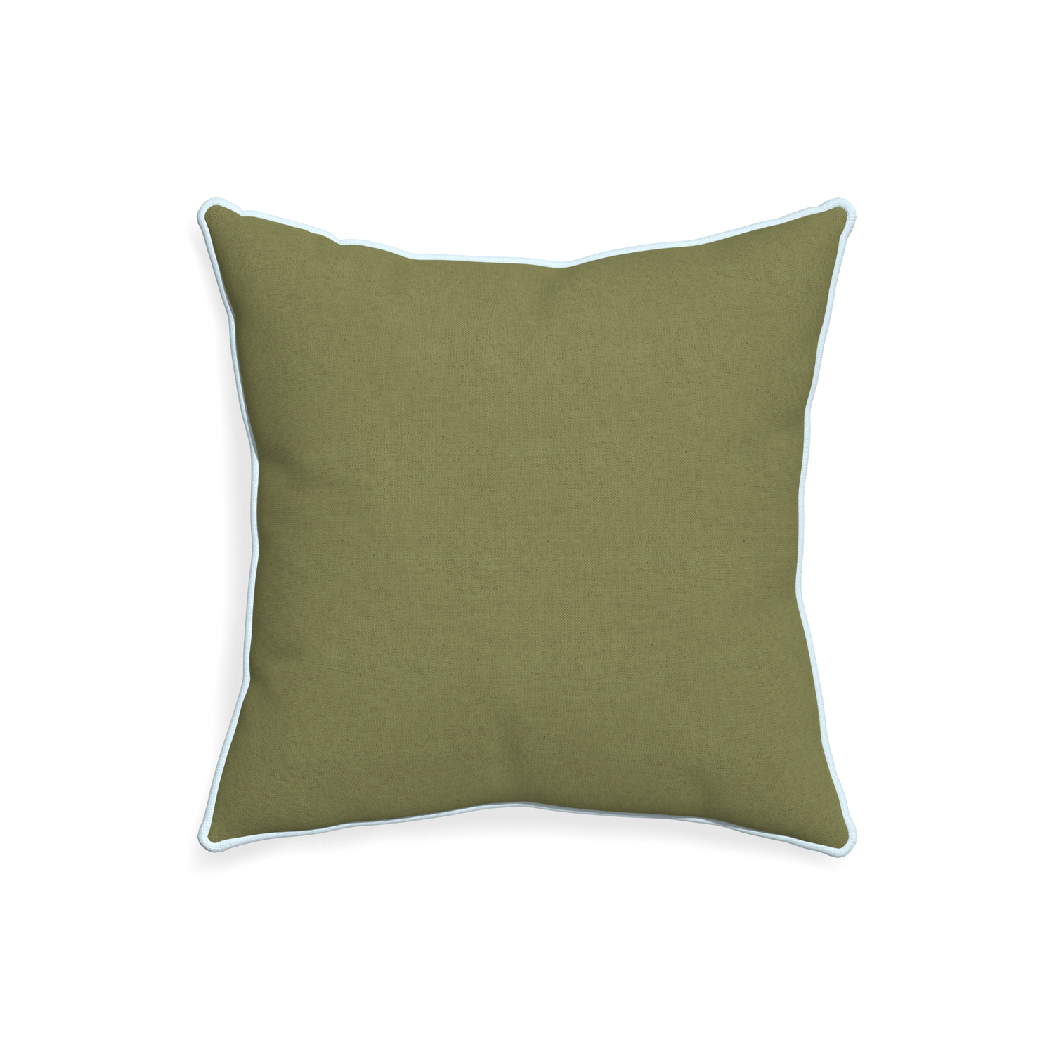 20-square moss custom moss greenpillow with powder piping on white background