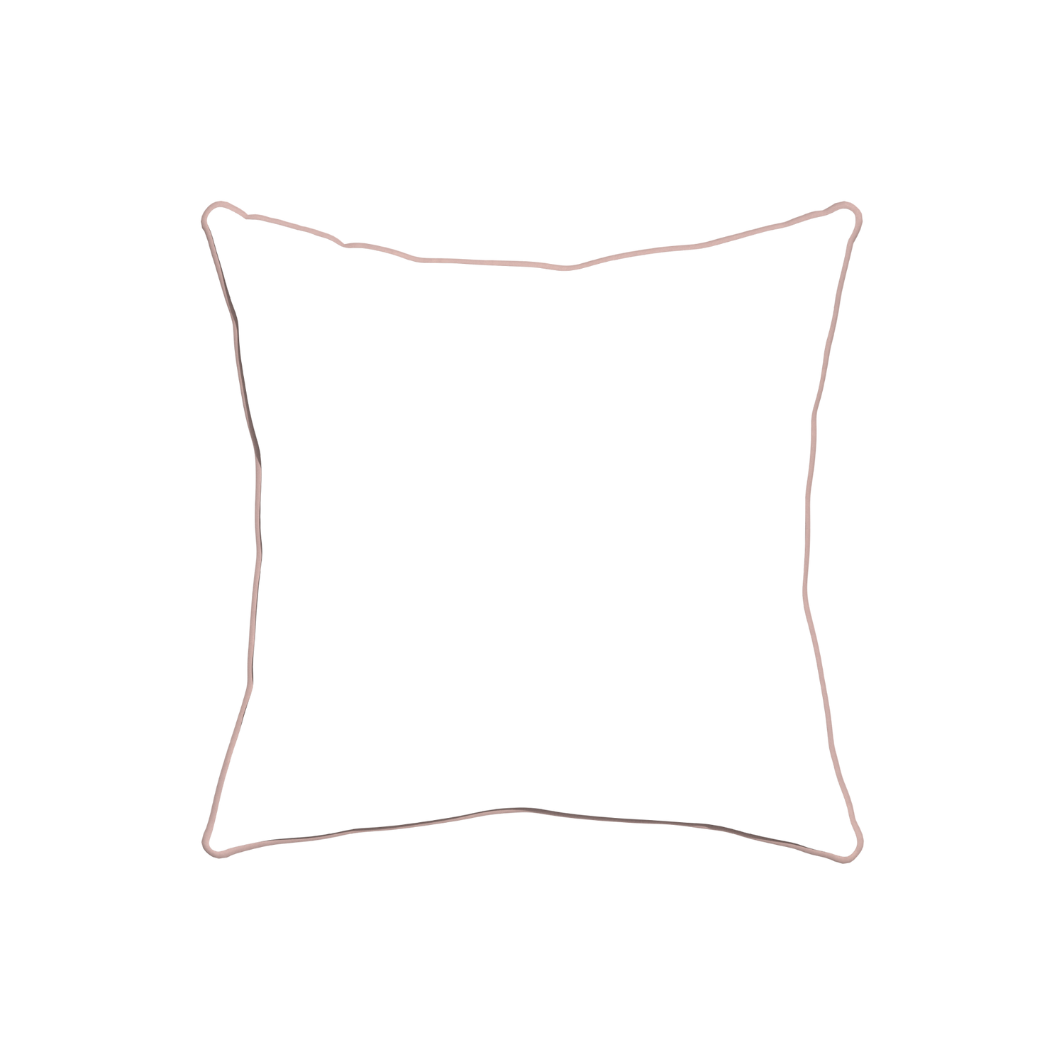 20-square hayes coral custom coral geometricpillow with rose piping on white background