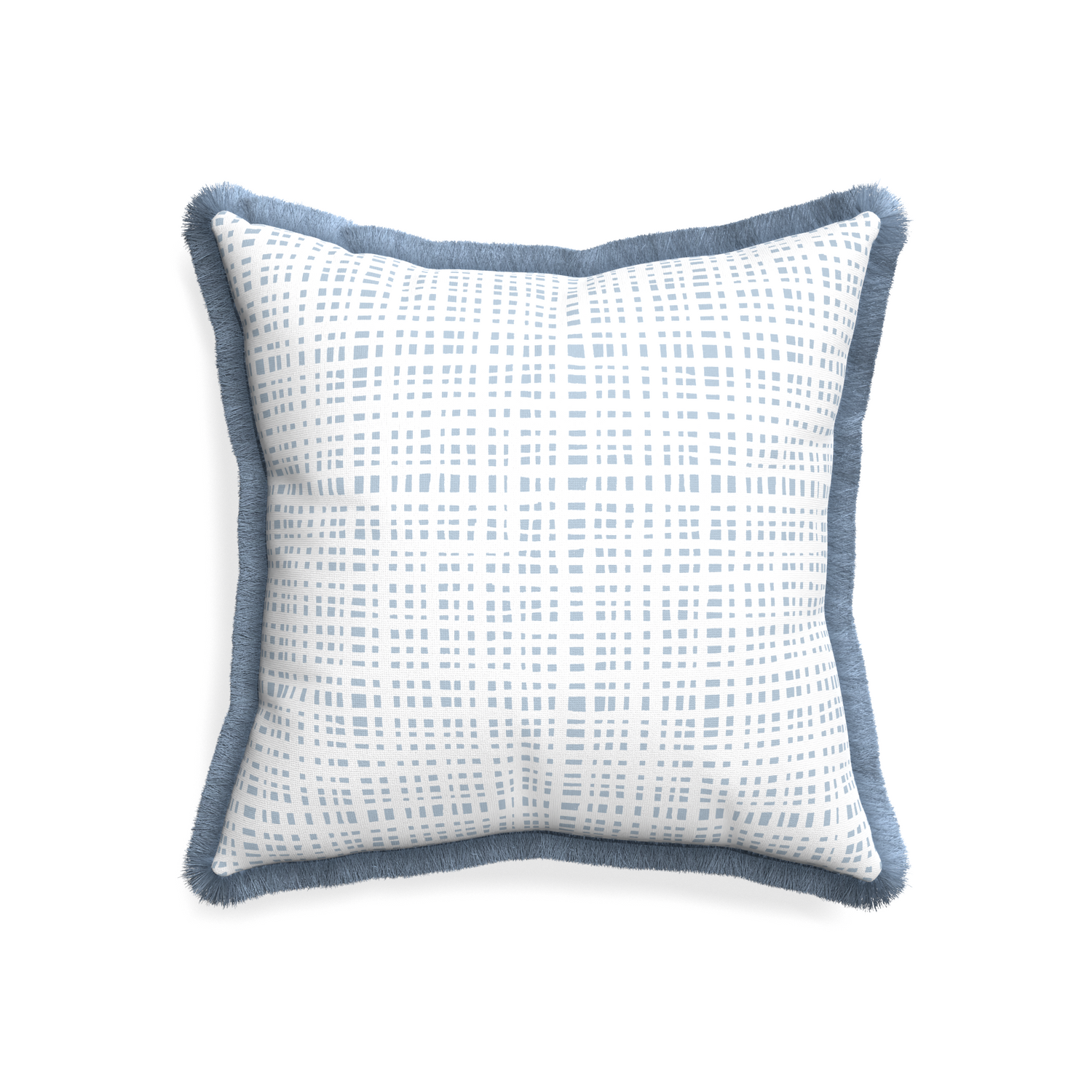 20-square ginger sky custom pillow with sky fringe on white background