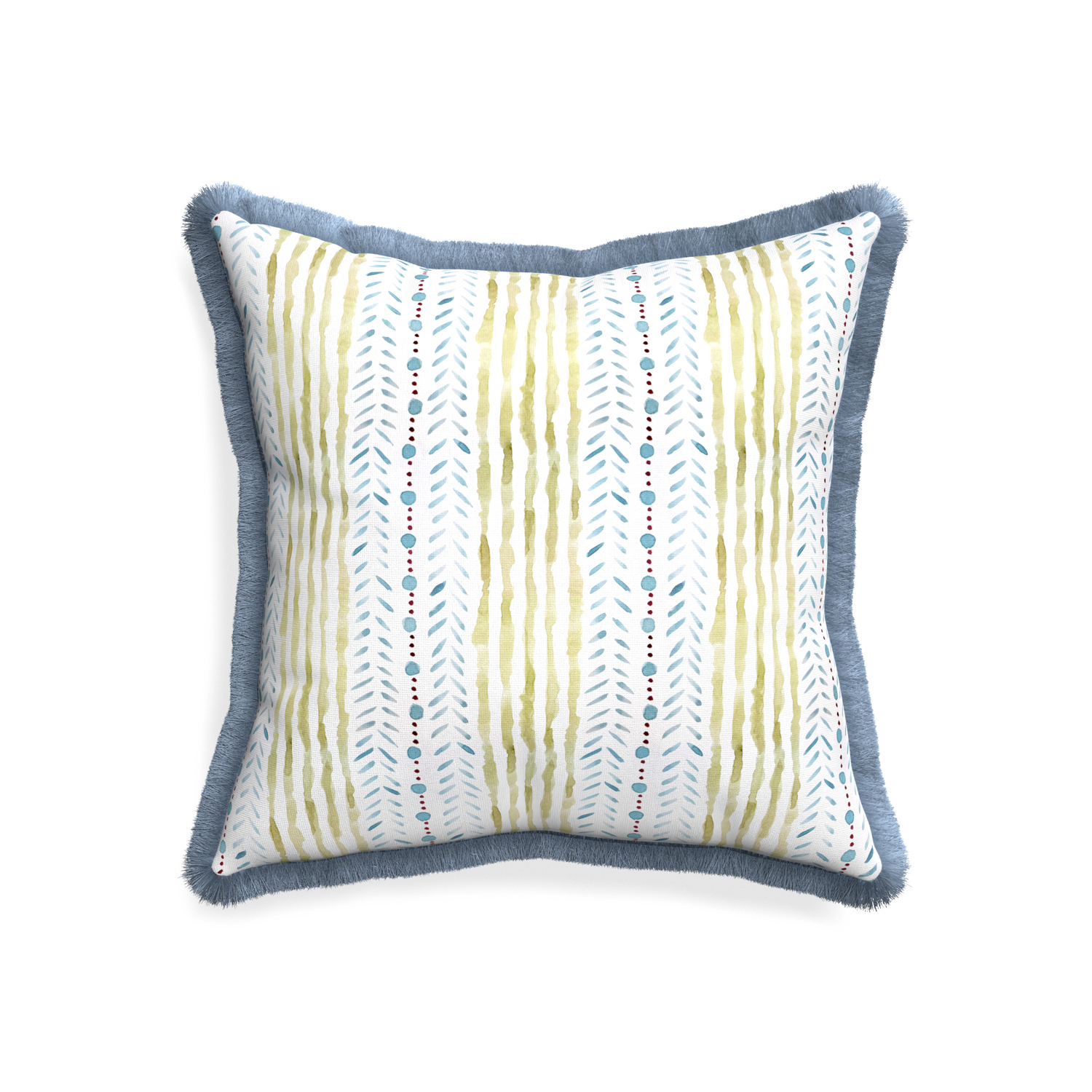 20-square julia custom pillow with sky fringe on white background