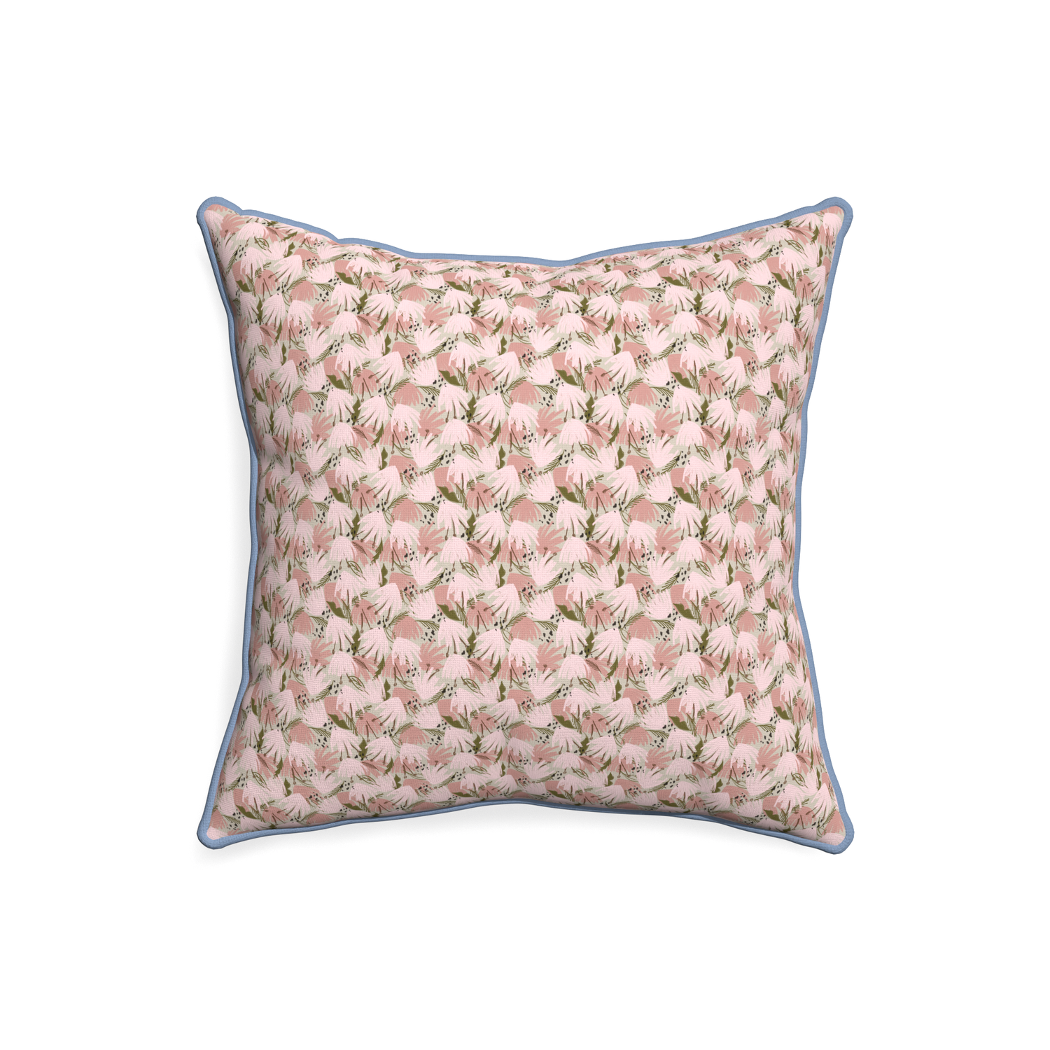 20-square eden pink custom pink floralpillow with sky piping on white background