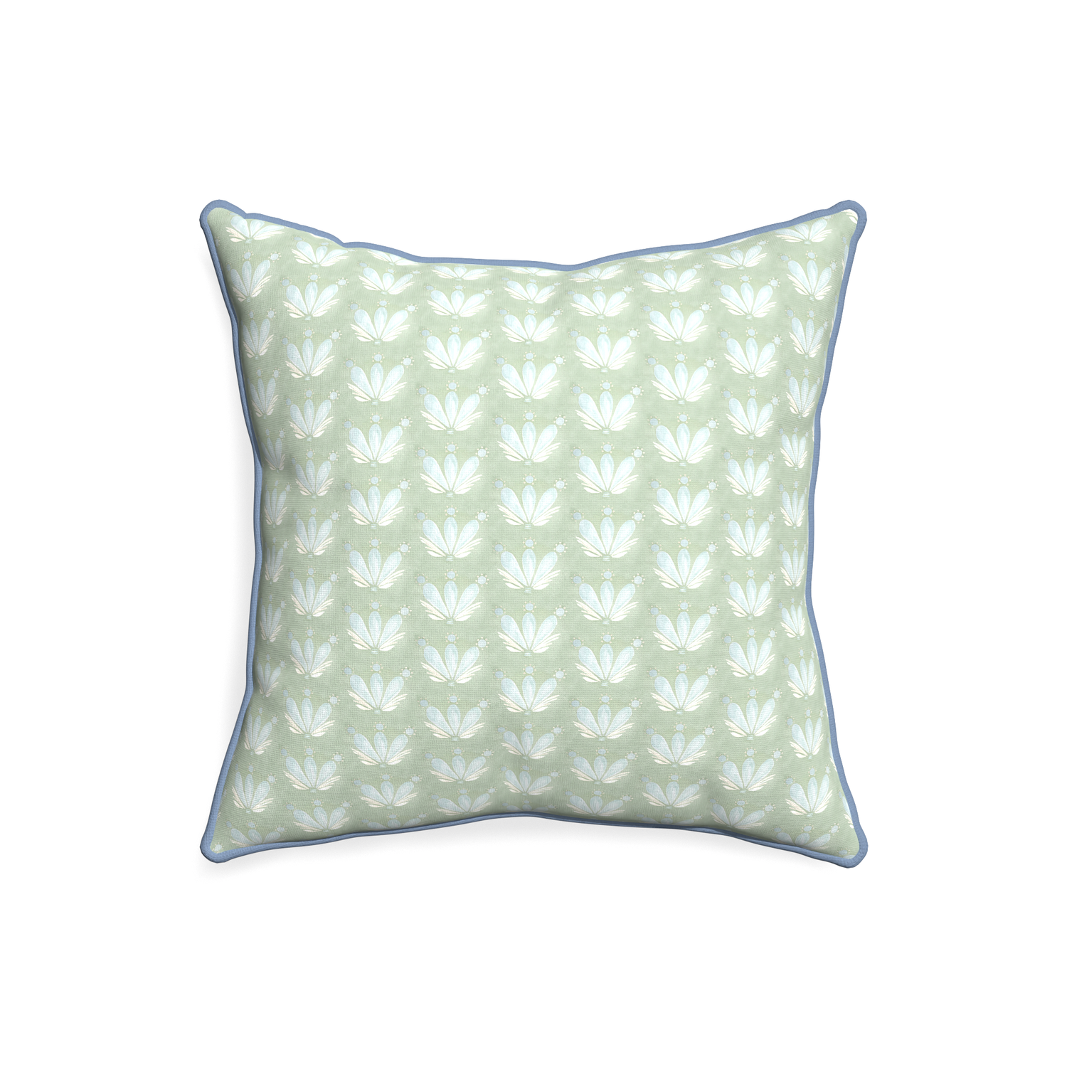 20-square serena sea salt custom pillow with sky piping on white background