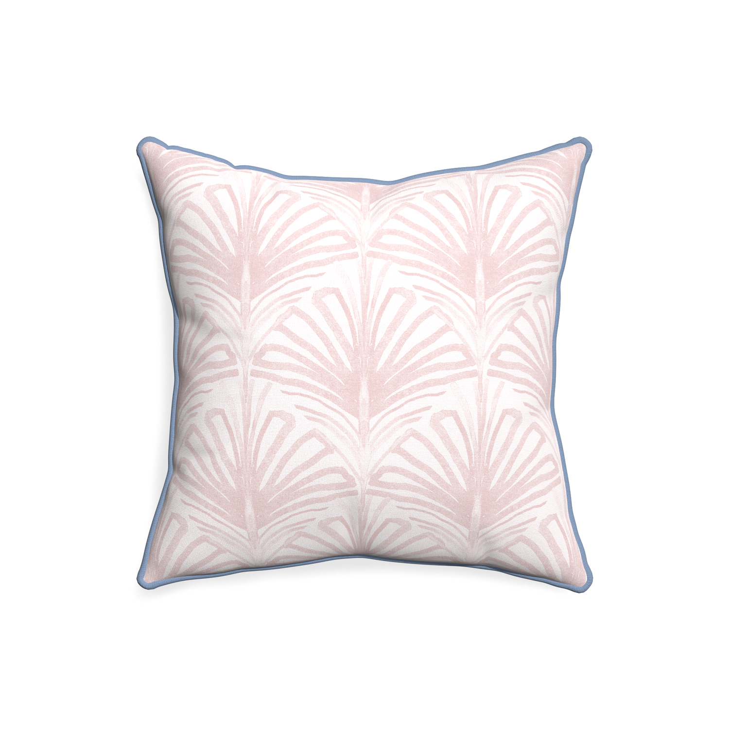 20-square suzy rose custom pillow with sky piping on white background