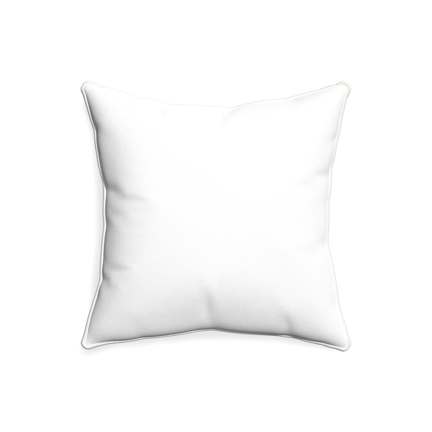 20-square snow custom pillow with snow piping on white background