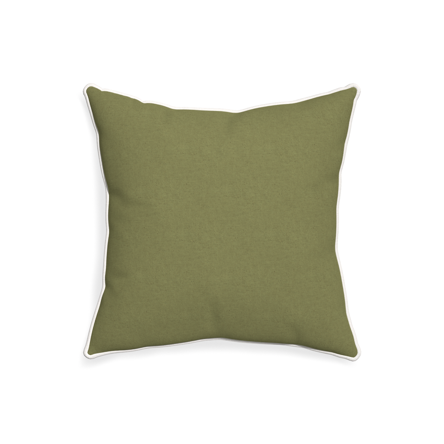 20-square moss custom moss greenpillow with snow piping on white background