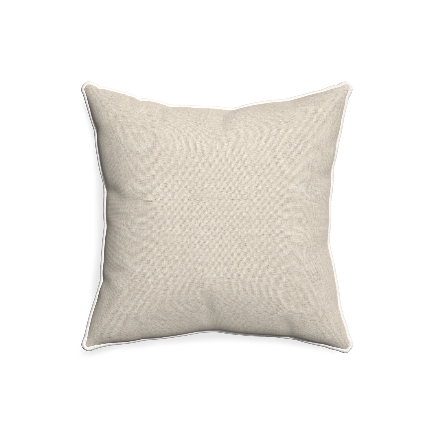 20-square oat custom light brownpillow with snow piping on white background