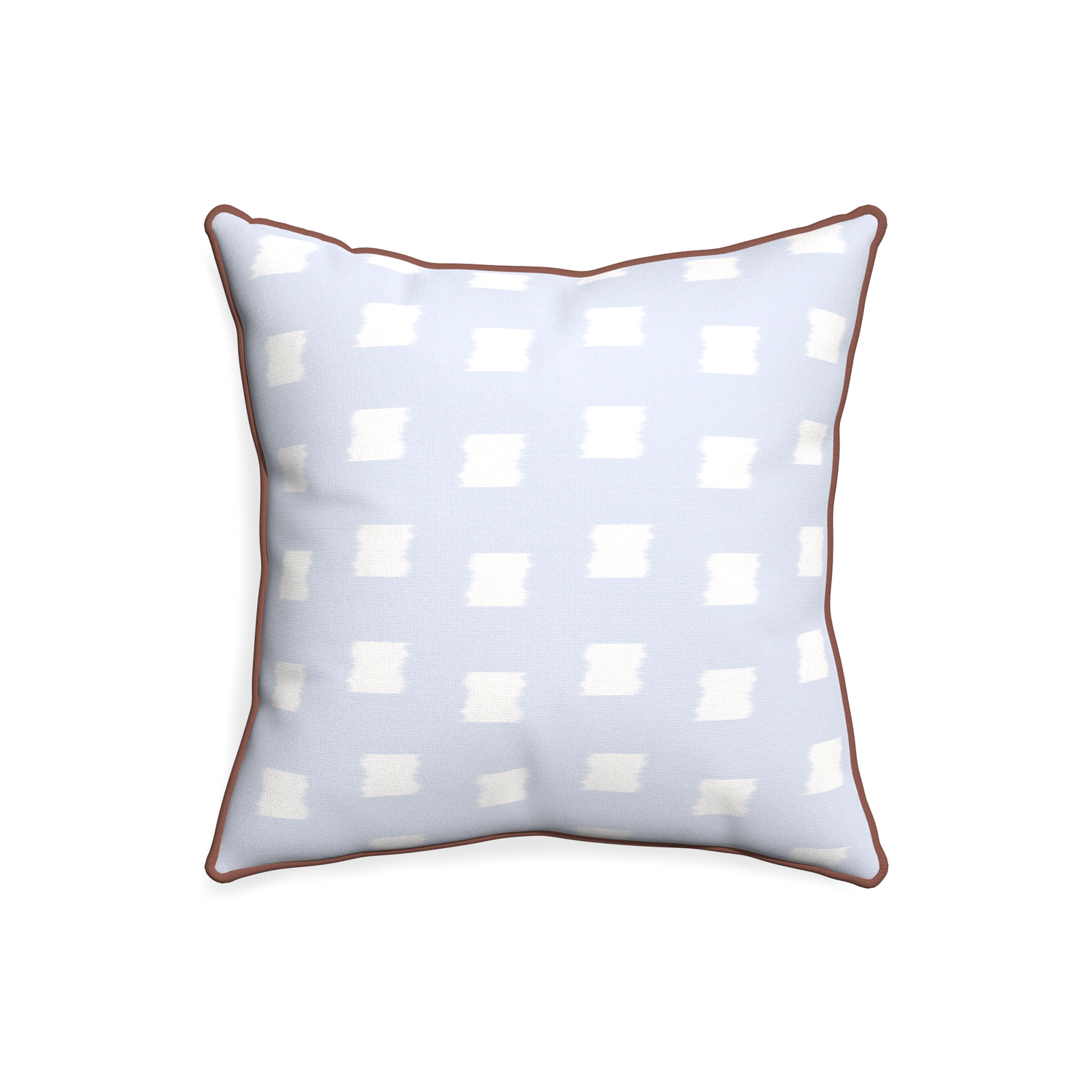 20-square denton custom sky blue patternpillow with w piping on white background