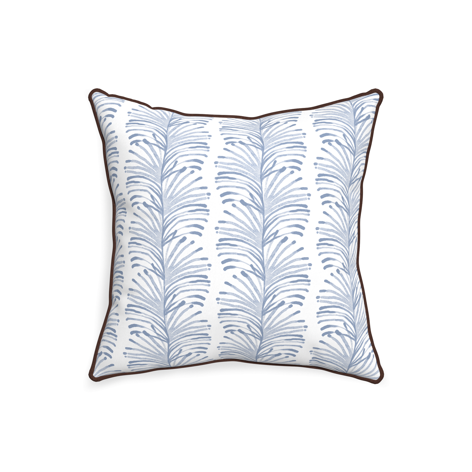 20-square emma sky custom sky blue botanical stripepillow with w piping on white background