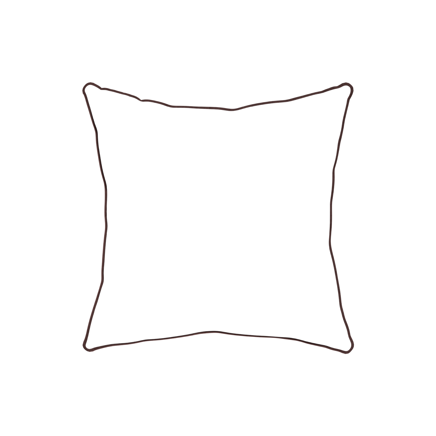 20-square hayes coral custom coral geometricpillow with w piping on white background