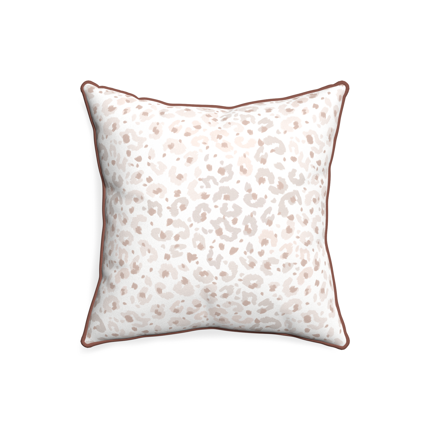 20-square rosie custom pillow with w piping on white background