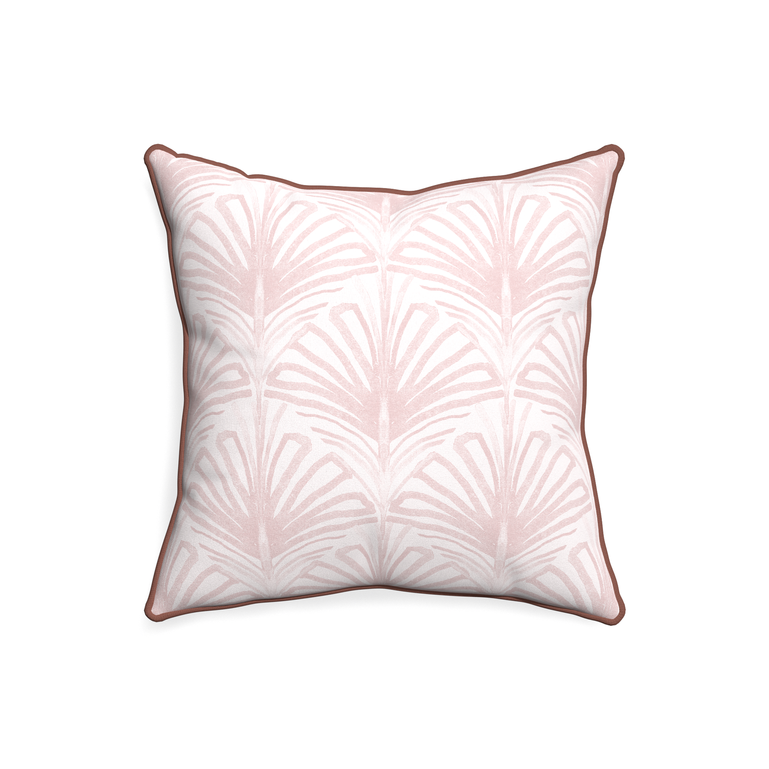 20-square suzy rose custom pillow with w piping on white background