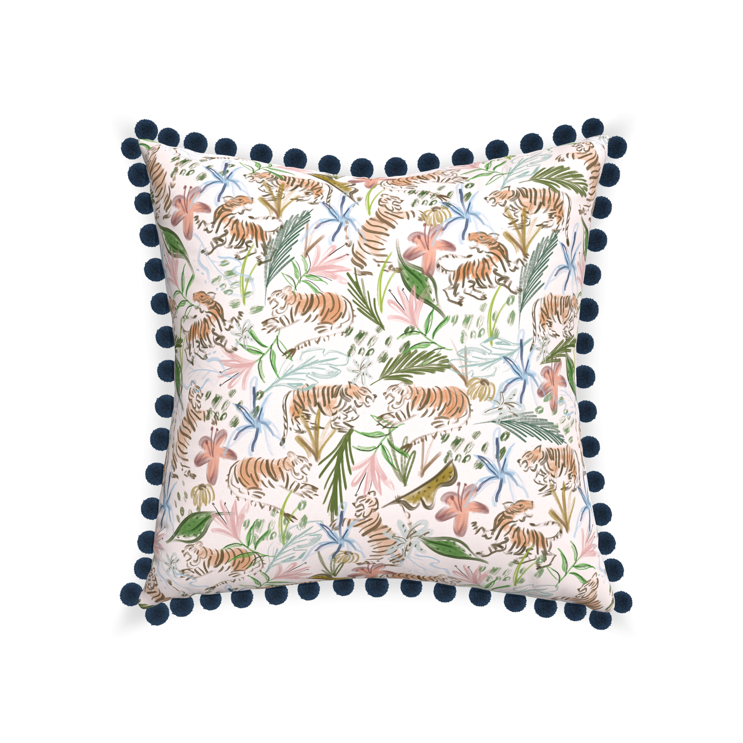 22-square frida pink custom pink chinoiserie tigerpillow with c on white background