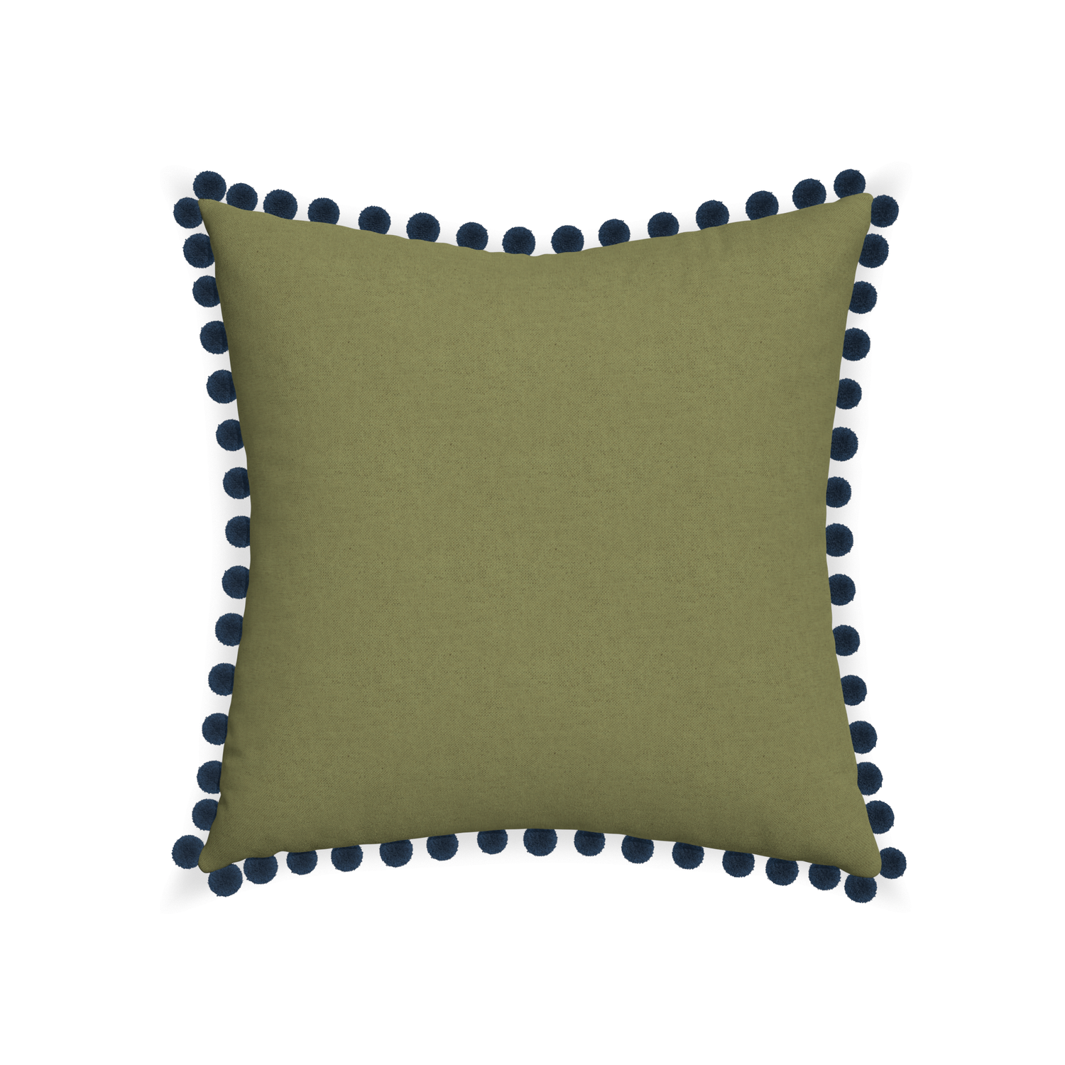 22-square moss custom moss greenpillow with c on white background