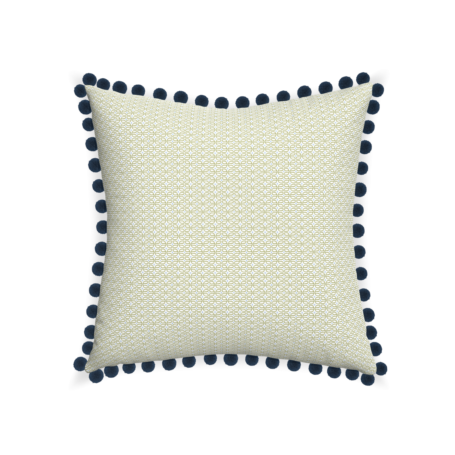 22-square loomi moss custom moss green geometricpillow with c on white background