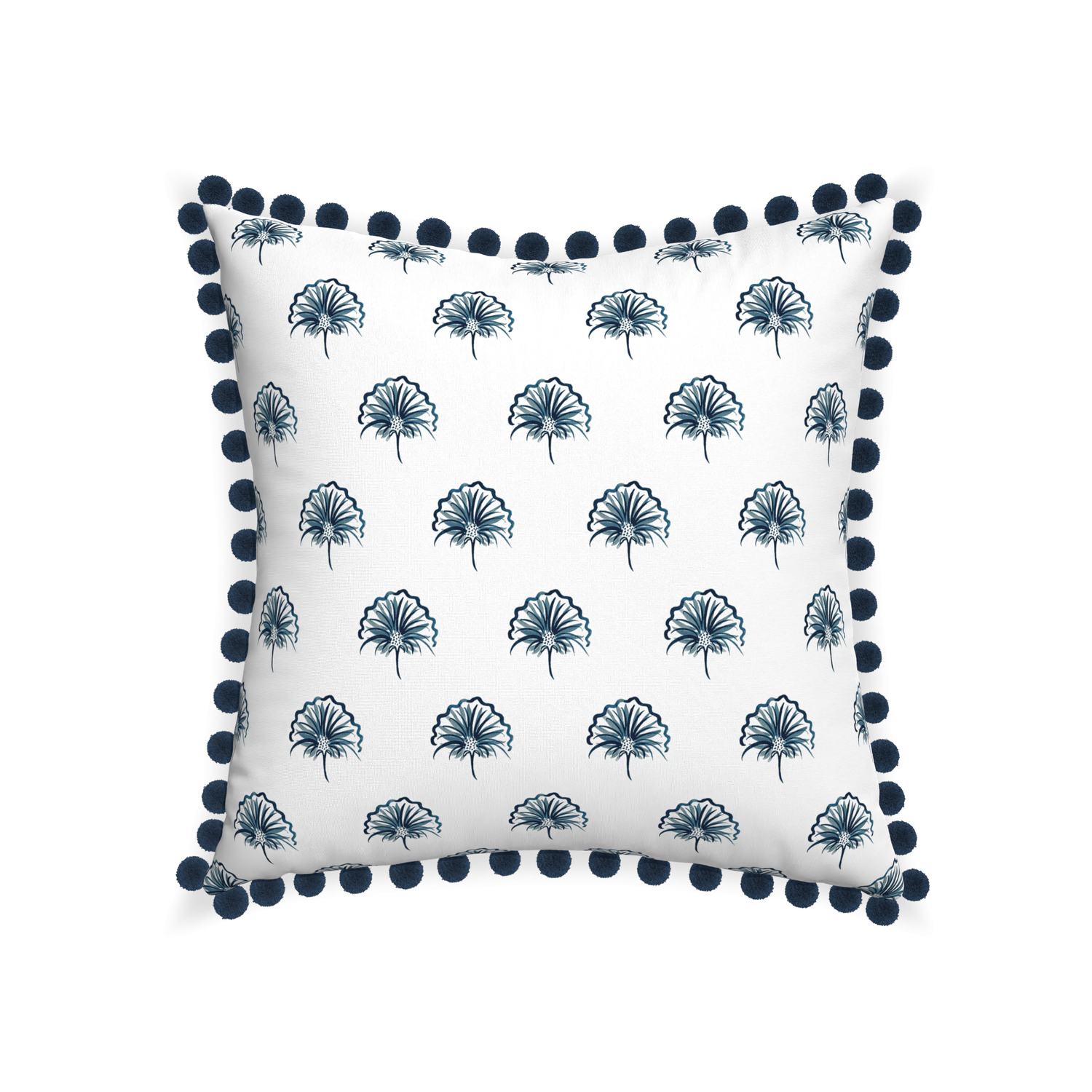 22-square penelope midnight custom floral navypillow with c on white background