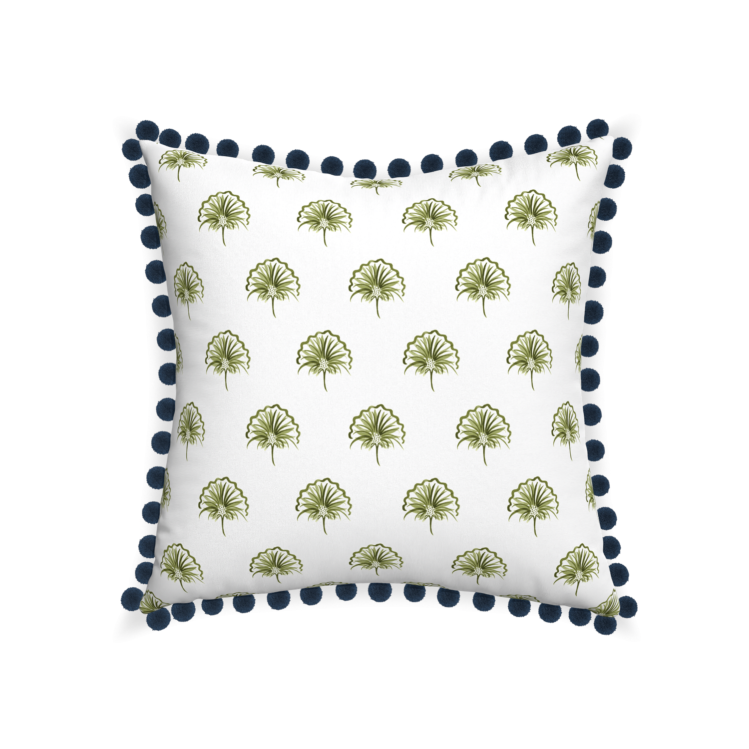 22-square penelope moss custom green floralpillow with c on white background