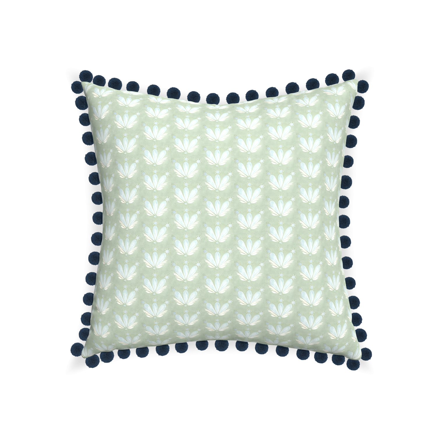 22-square serena sea salt custom blue & green floral drop repeatpillow with c on white background