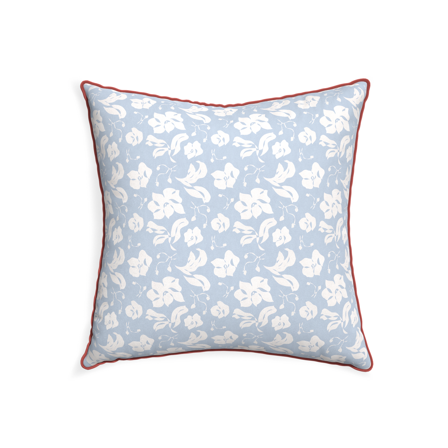 22-square georgia custom pillow with c piping on white background