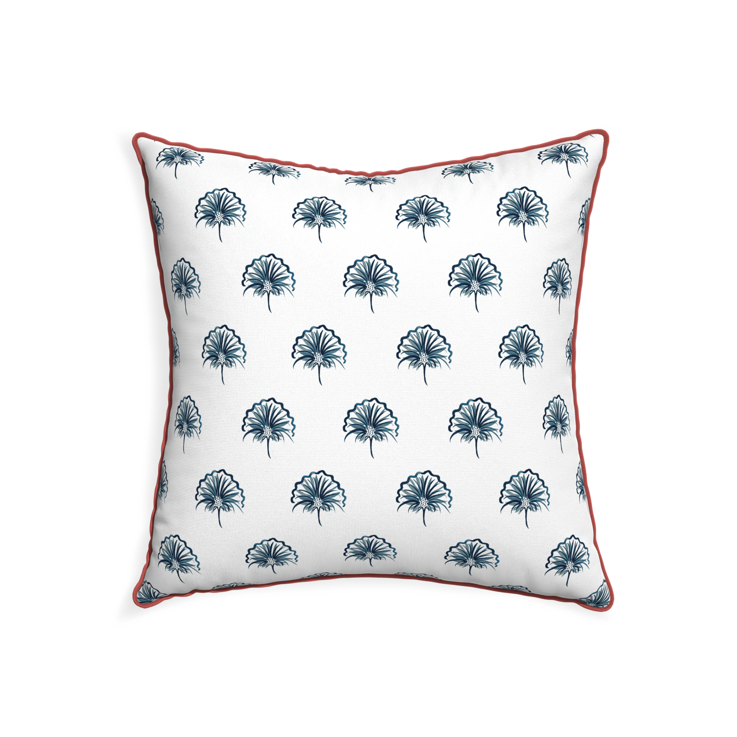22-square penelope midnight custom floral navypillow with c piping on white background