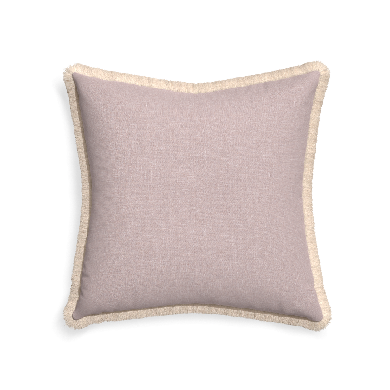 22-square orchid custom mauve pinkpillow with cream fringe on white background