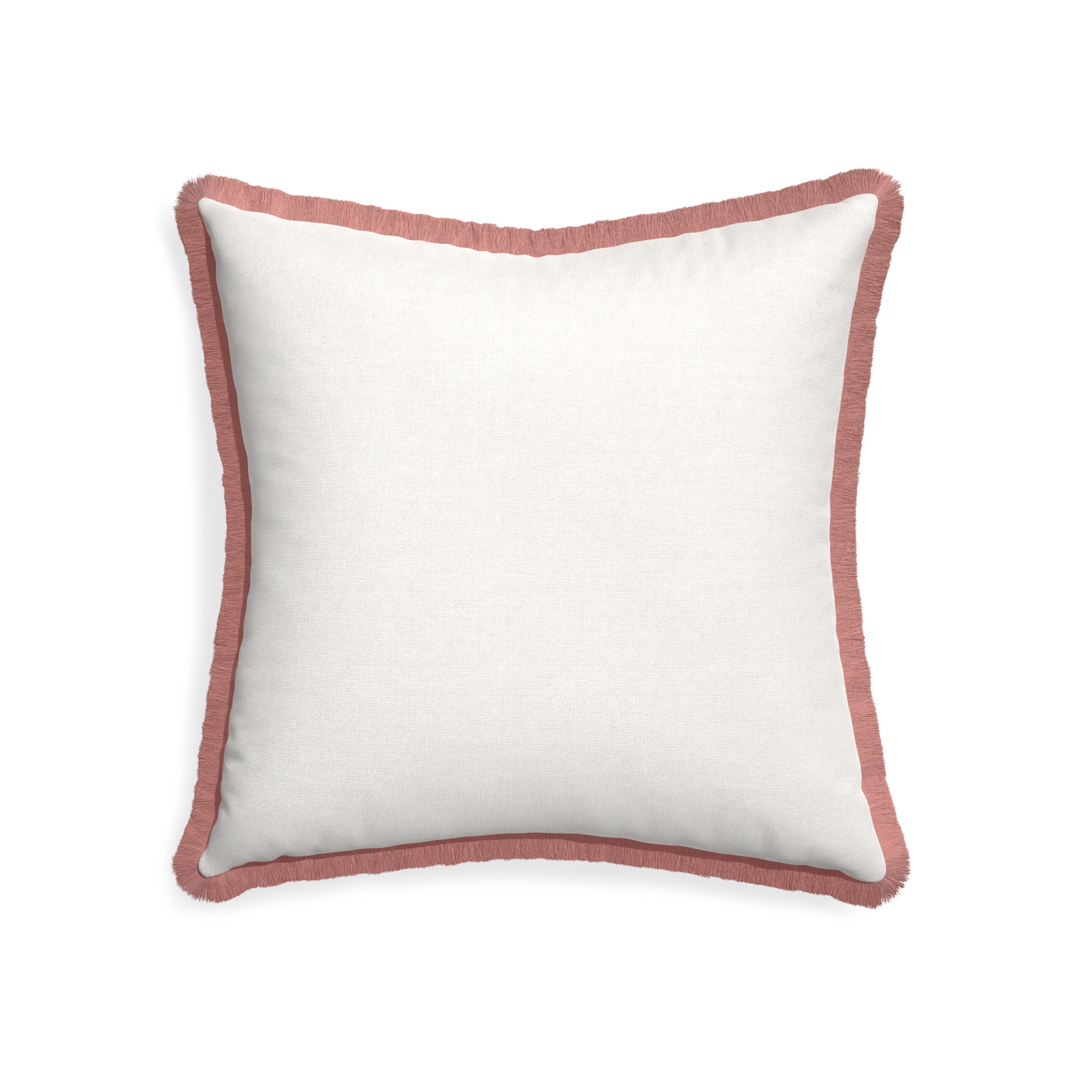 22-square flour custom pillow with d fringe on white background
