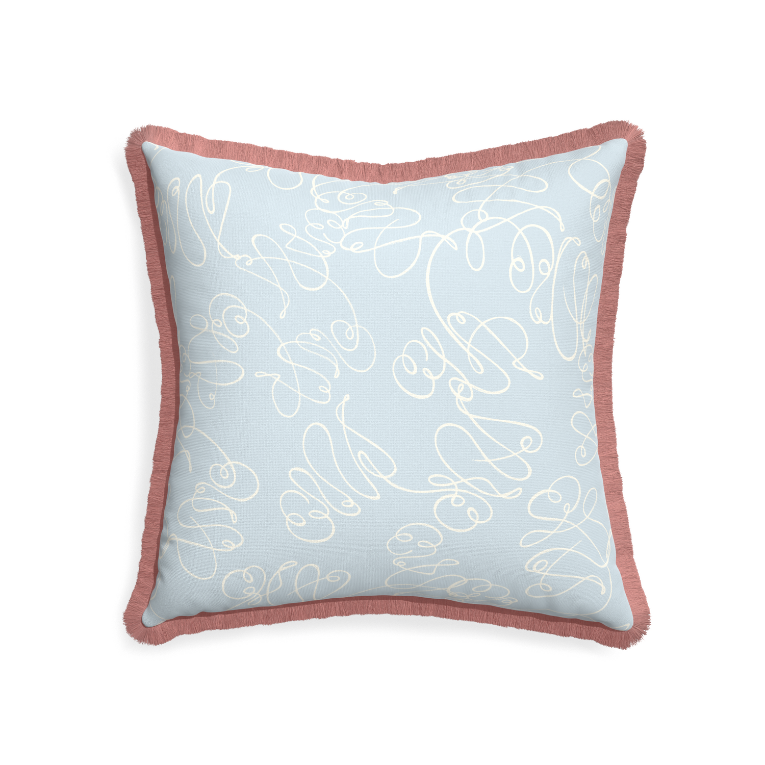 22-square mirabella custom powder blue abstractpillow with d fringe on white background
