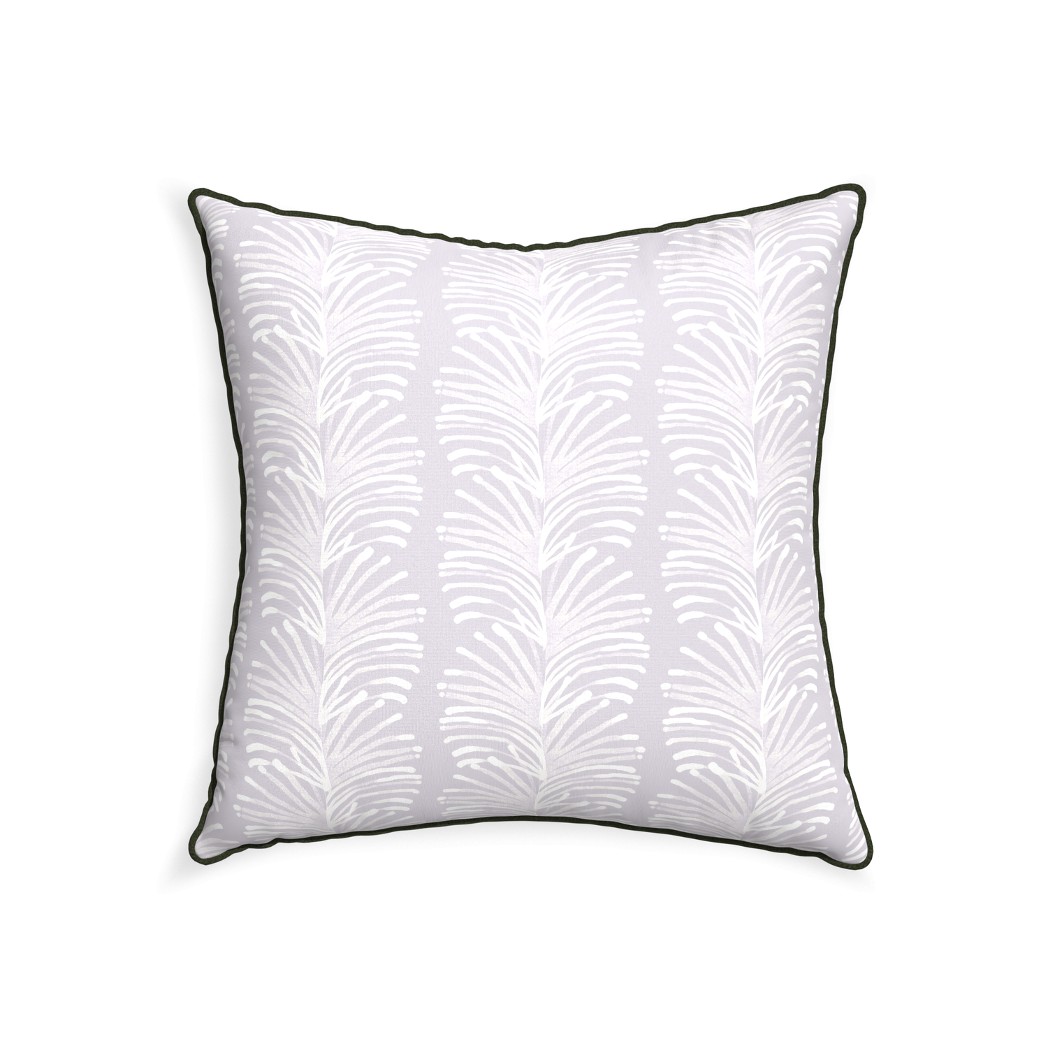 22-square emma lavender custom lavender botanical stripepillow with f piping on white background