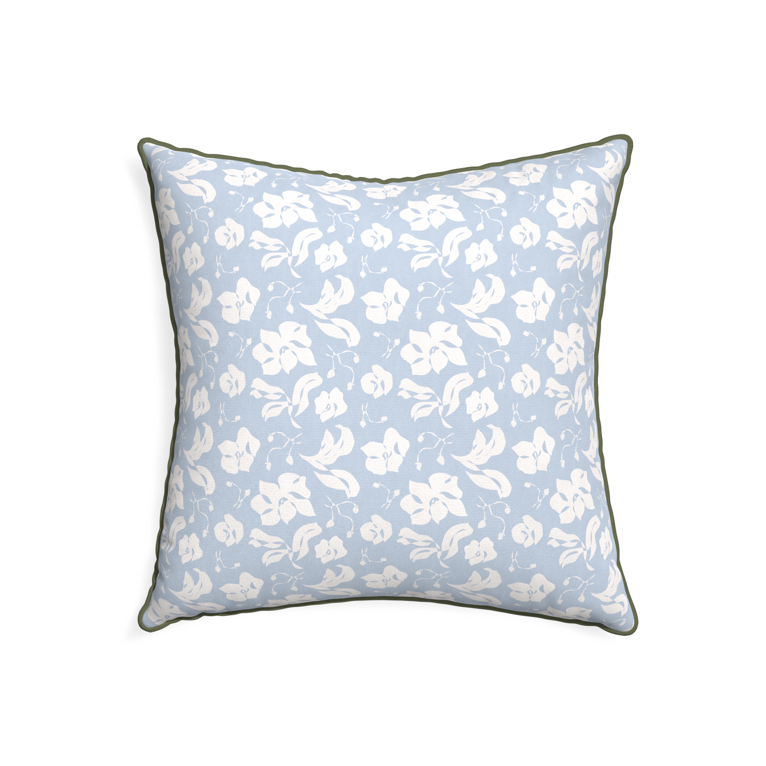 22-square georgia custom pillow with f piping on white background
