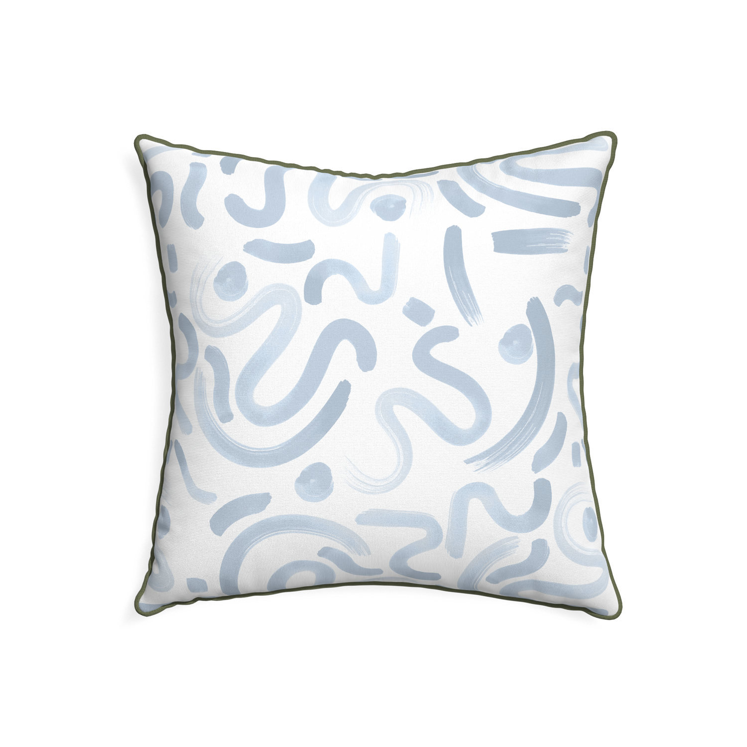 22-square hockney sky custom pillow with f piping on white background