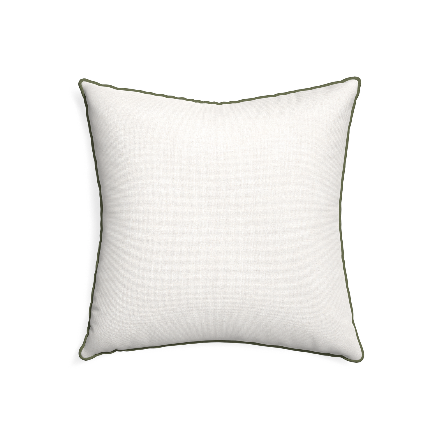 22-square flour custom pillow with f piping on white background
