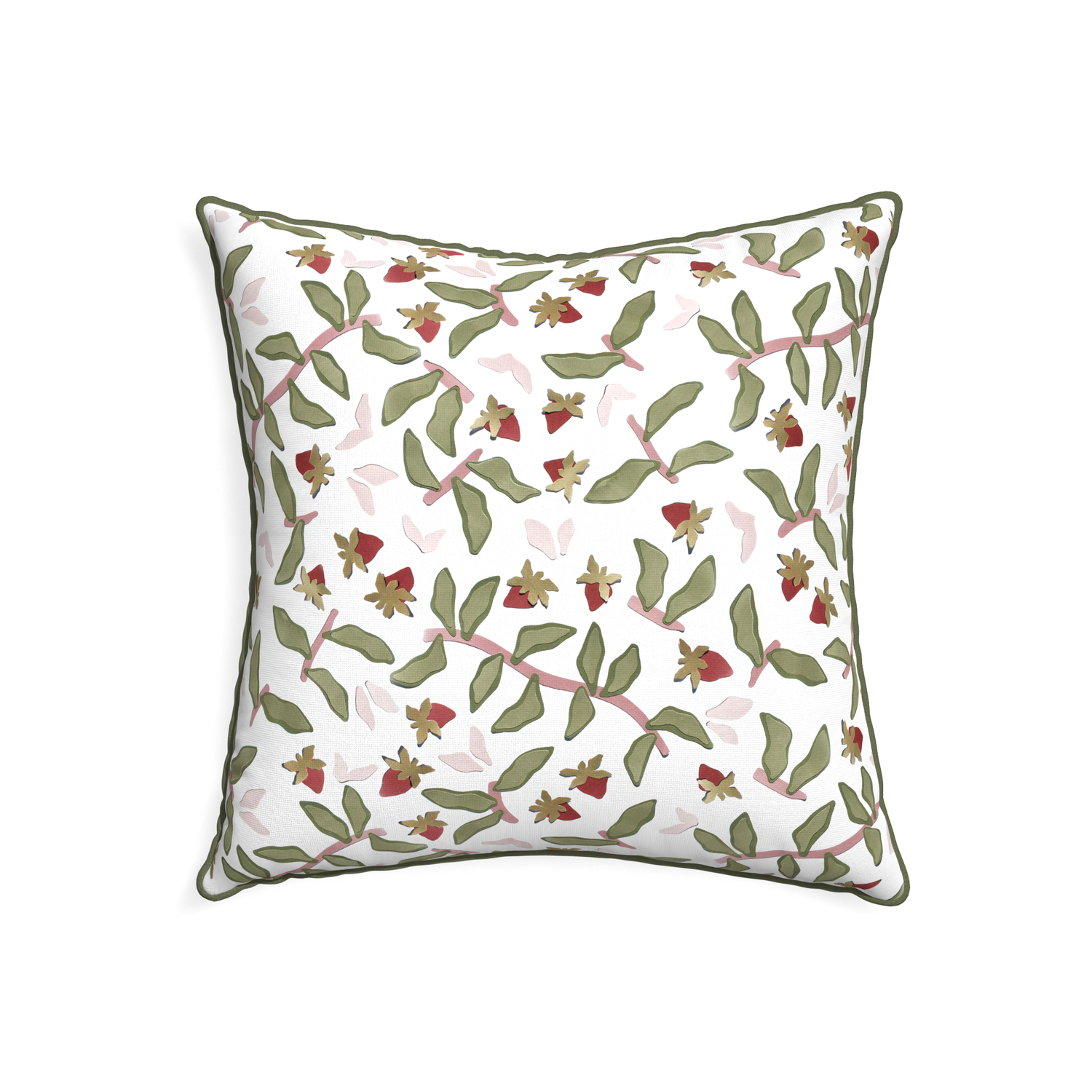 22-square nellie custom pillow with f piping on white background