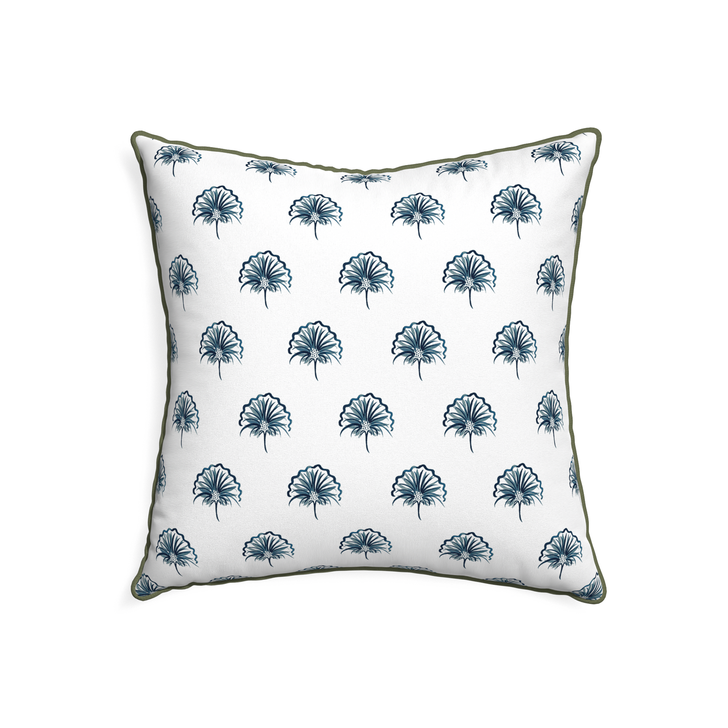 22-square penelope midnight custom pillow with f piping on white background