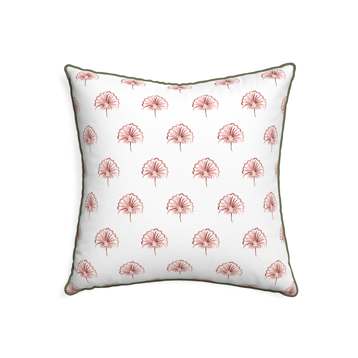 22-square penelope rose custom pillow with f piping on white background