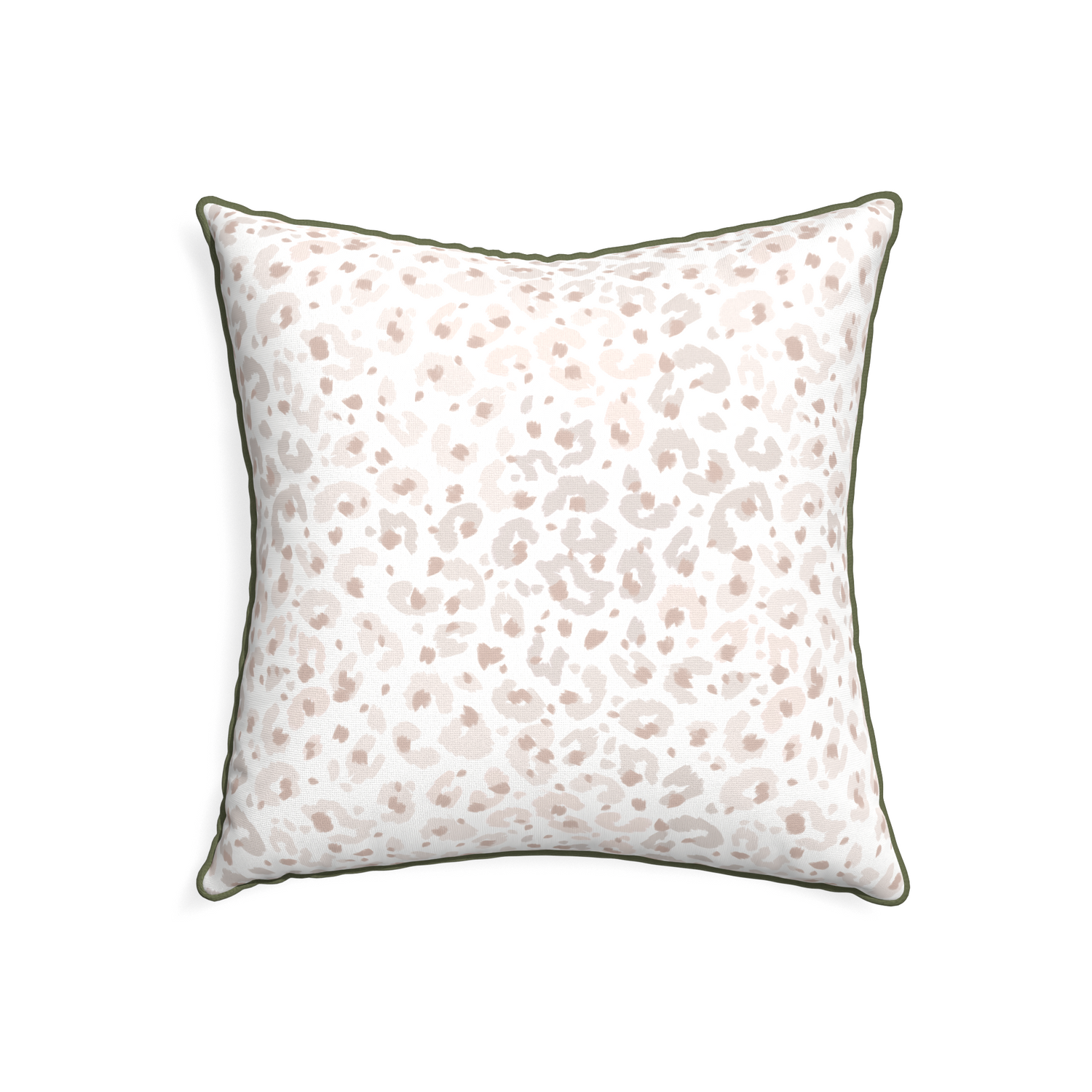 22-square rosie custom pillow with f piping on white background