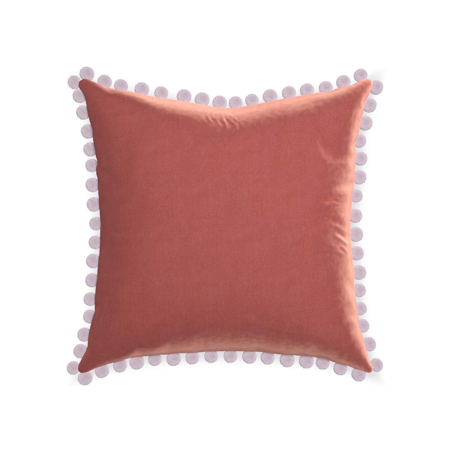 22-square cosmo velvet custom pillow with l on white background