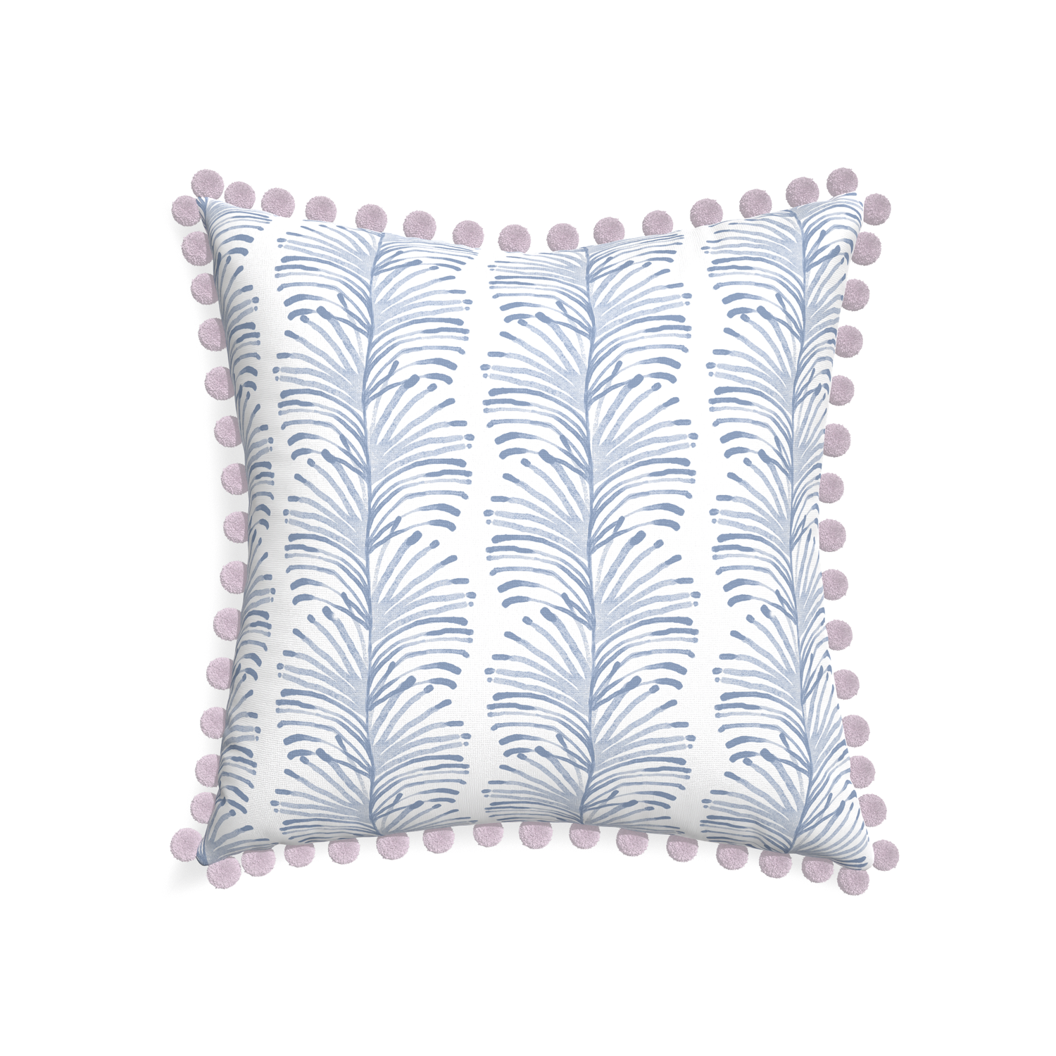 22-square emma sky custom pillow with l on white background