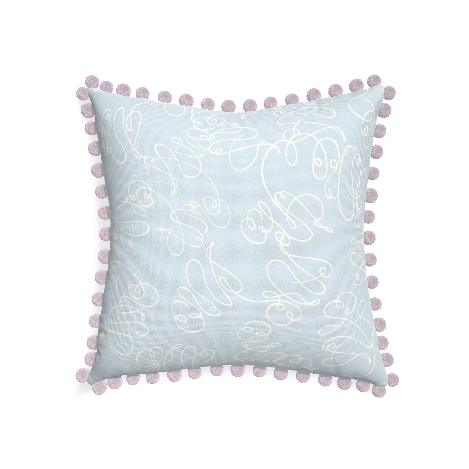 22-square mirabella custom pillow with l on white background