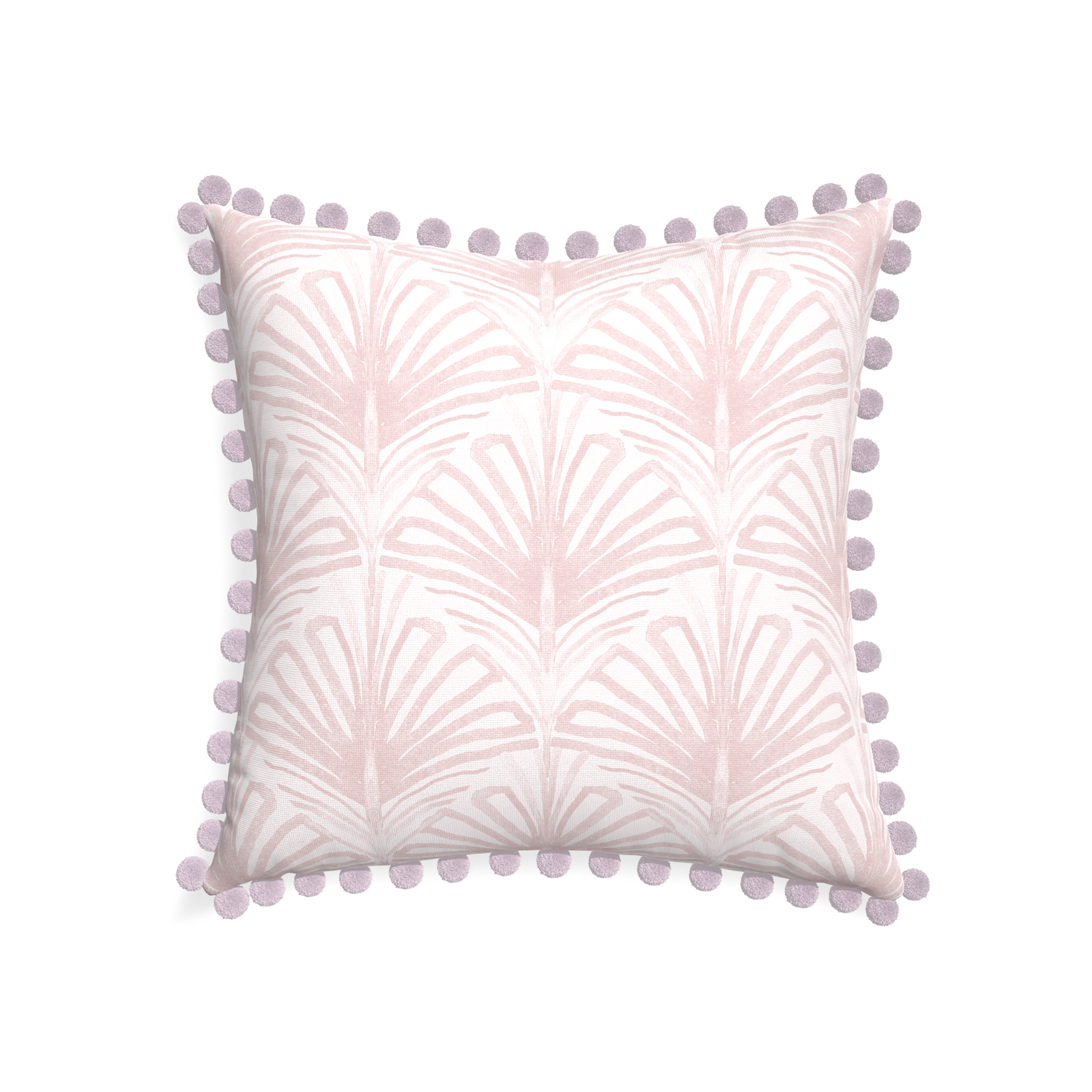 22-square suzy rose custom pillow with l on white background