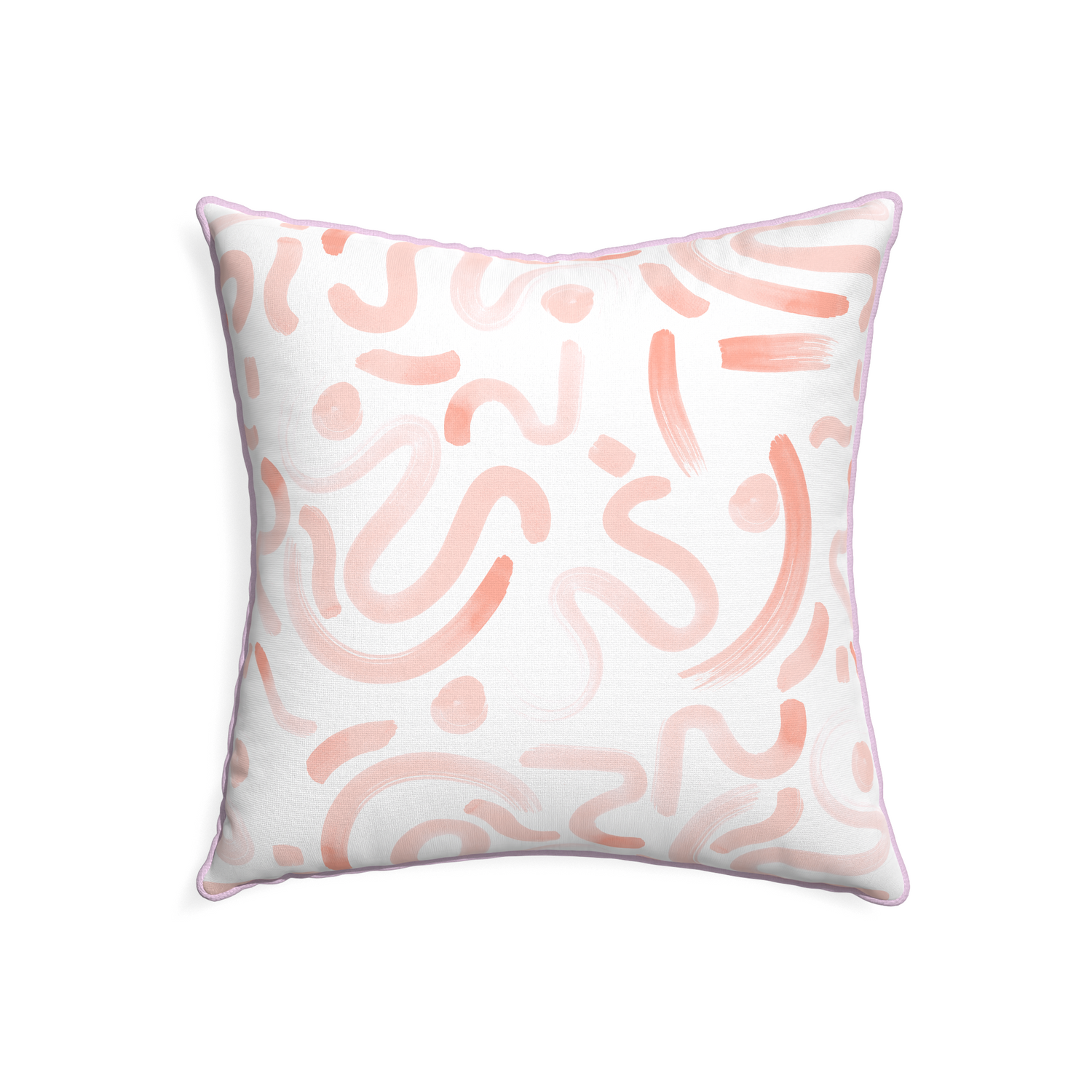 22-square hockney pink custom pink graphicpillow with l piping on white background
