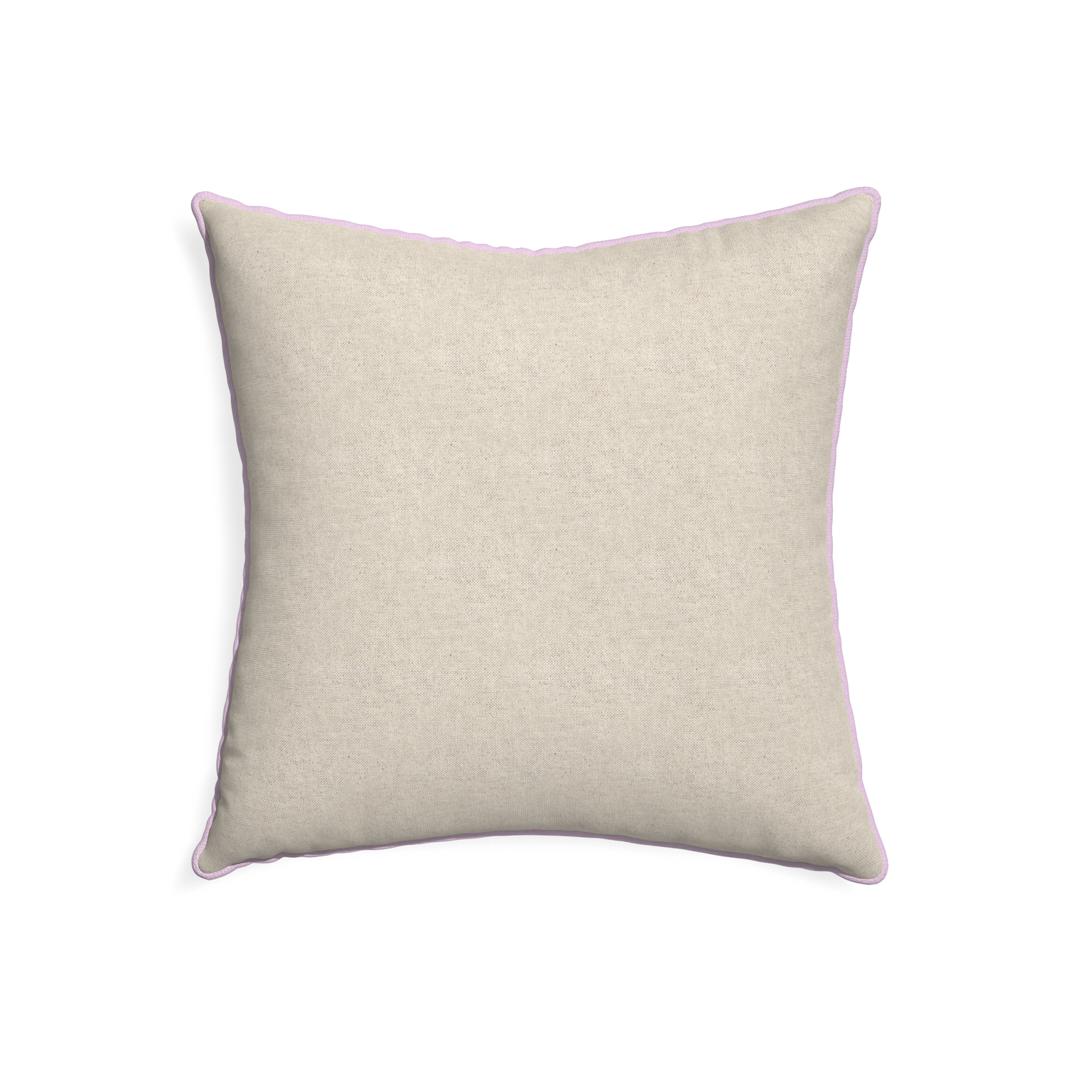 22-square oat custom light brownpillow with l piping on white background