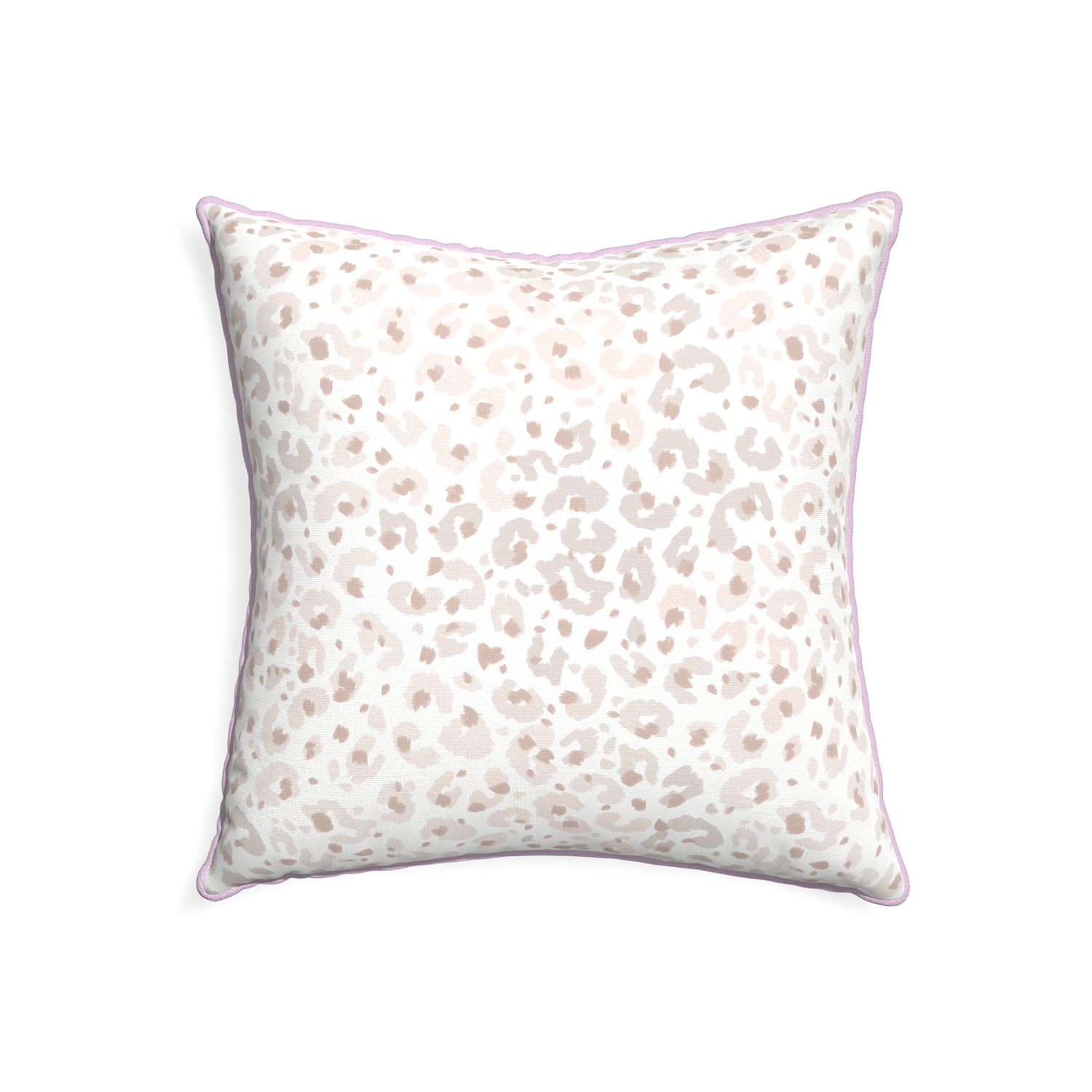 22-square rosie custom pillow with l piping on white background