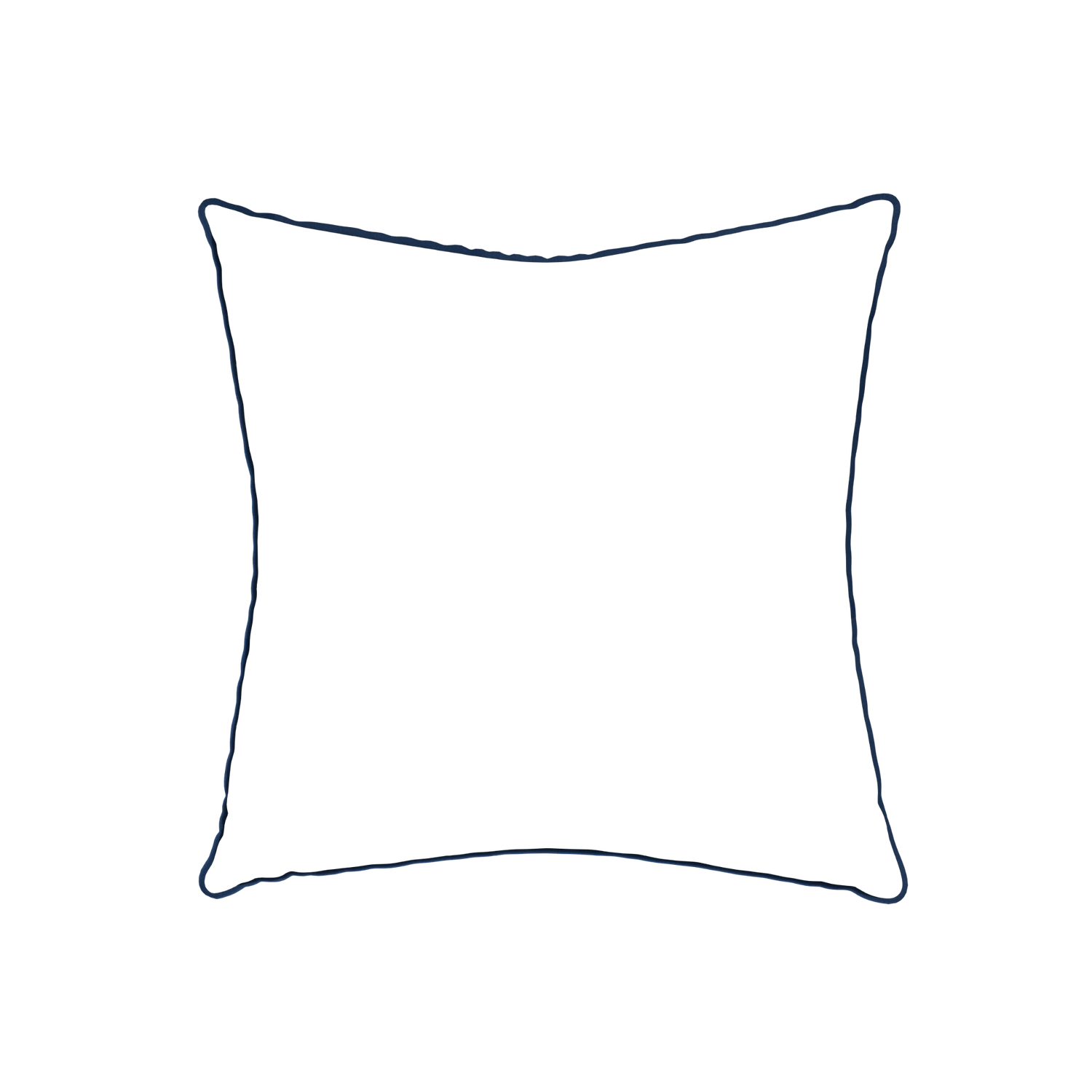 22-square hayes sea salt custom blue geometric pillow with midnight piping on white background