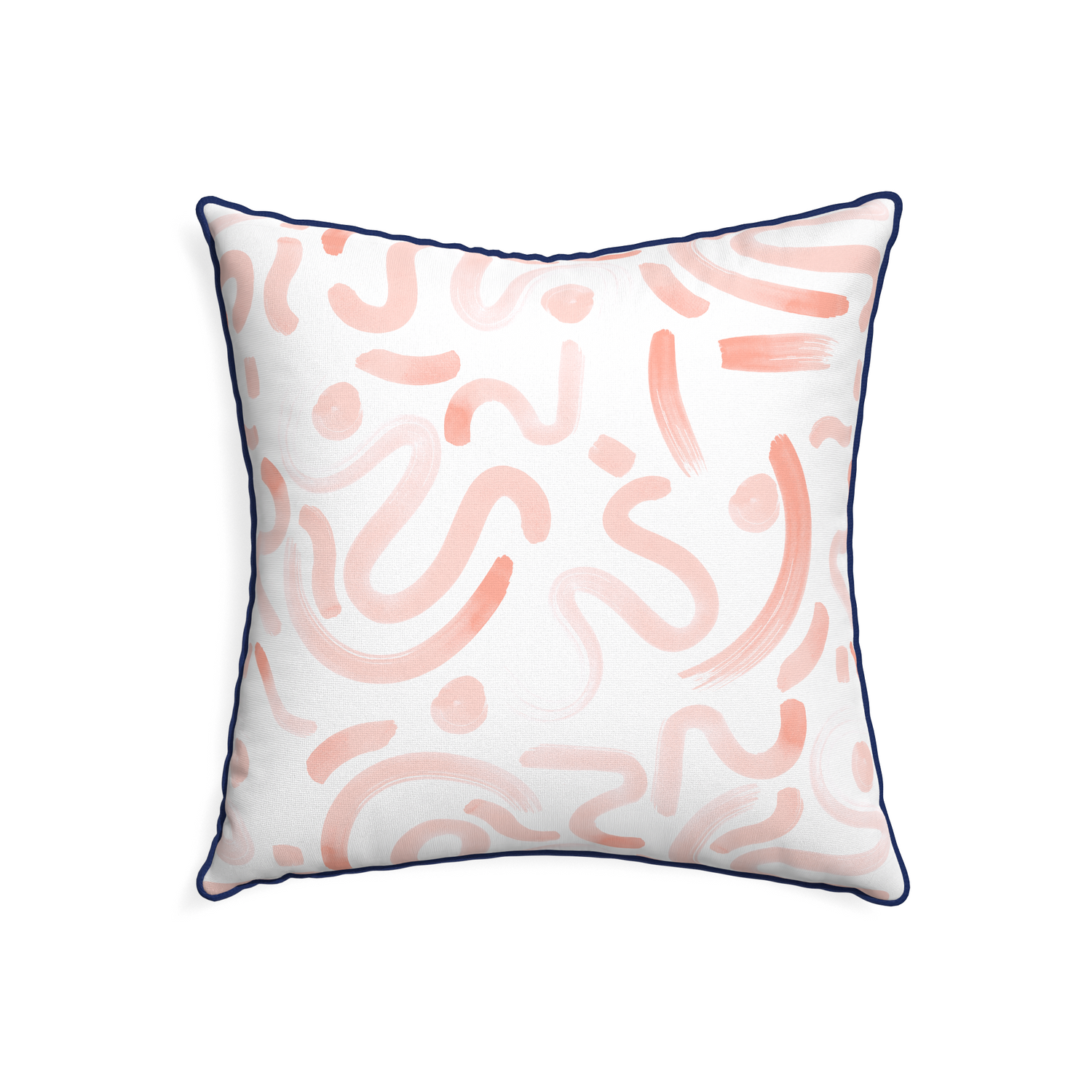 22-square hockney pink custom pink graphicpillow with midnight piping on white background