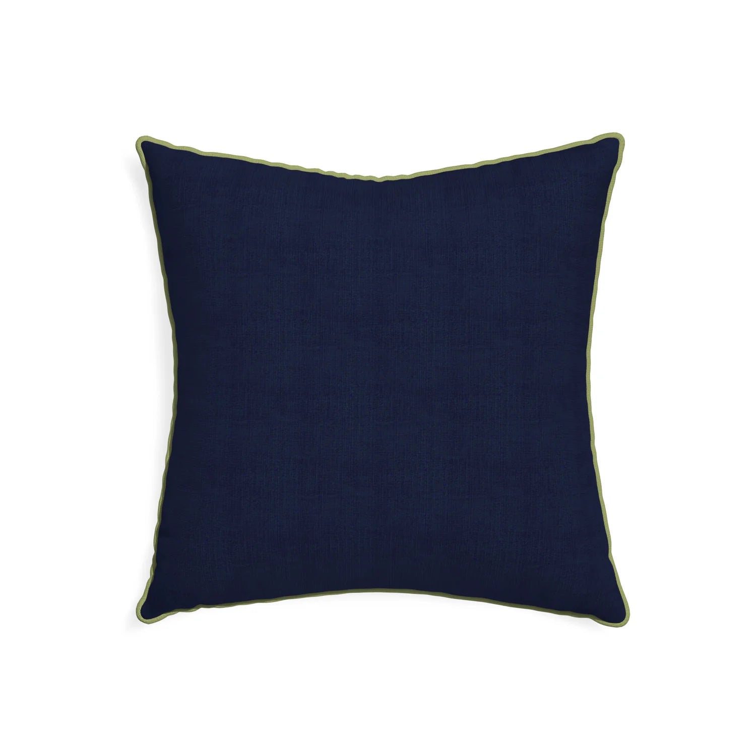 Midnight Cotton Pillow - Euro w. Moss Piping