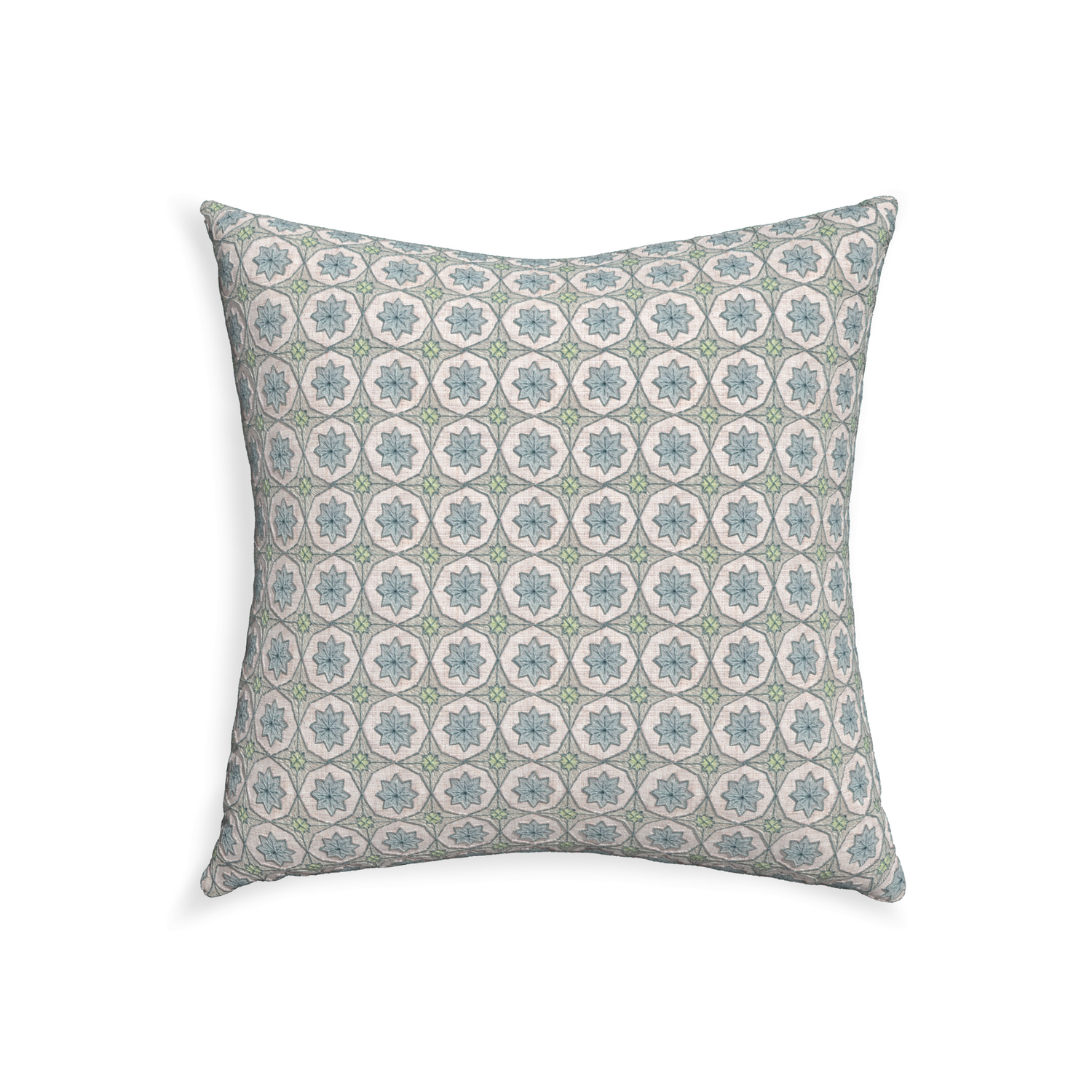 22-square hayes sea salt custom blue geometric pillow with none on white background