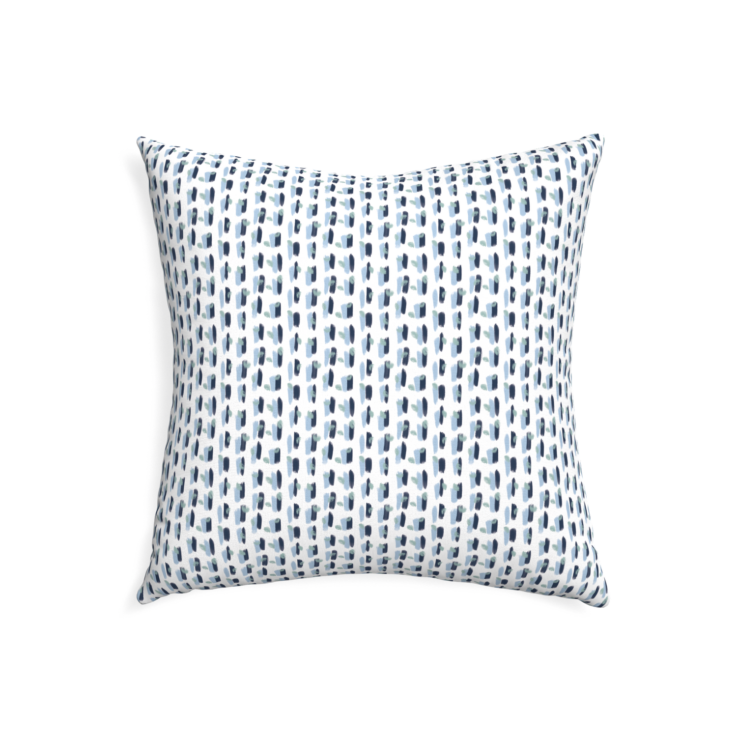 22-square poppy blue custom pillow with none on white background