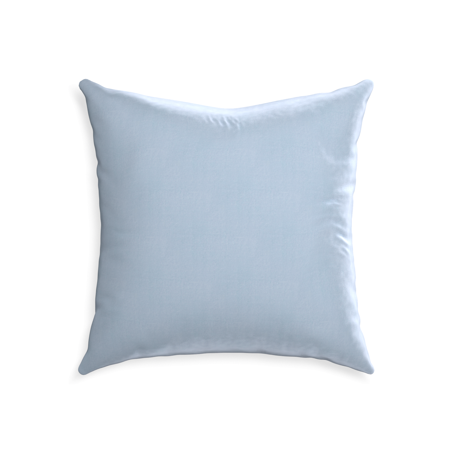 square light blue velvet pillow 